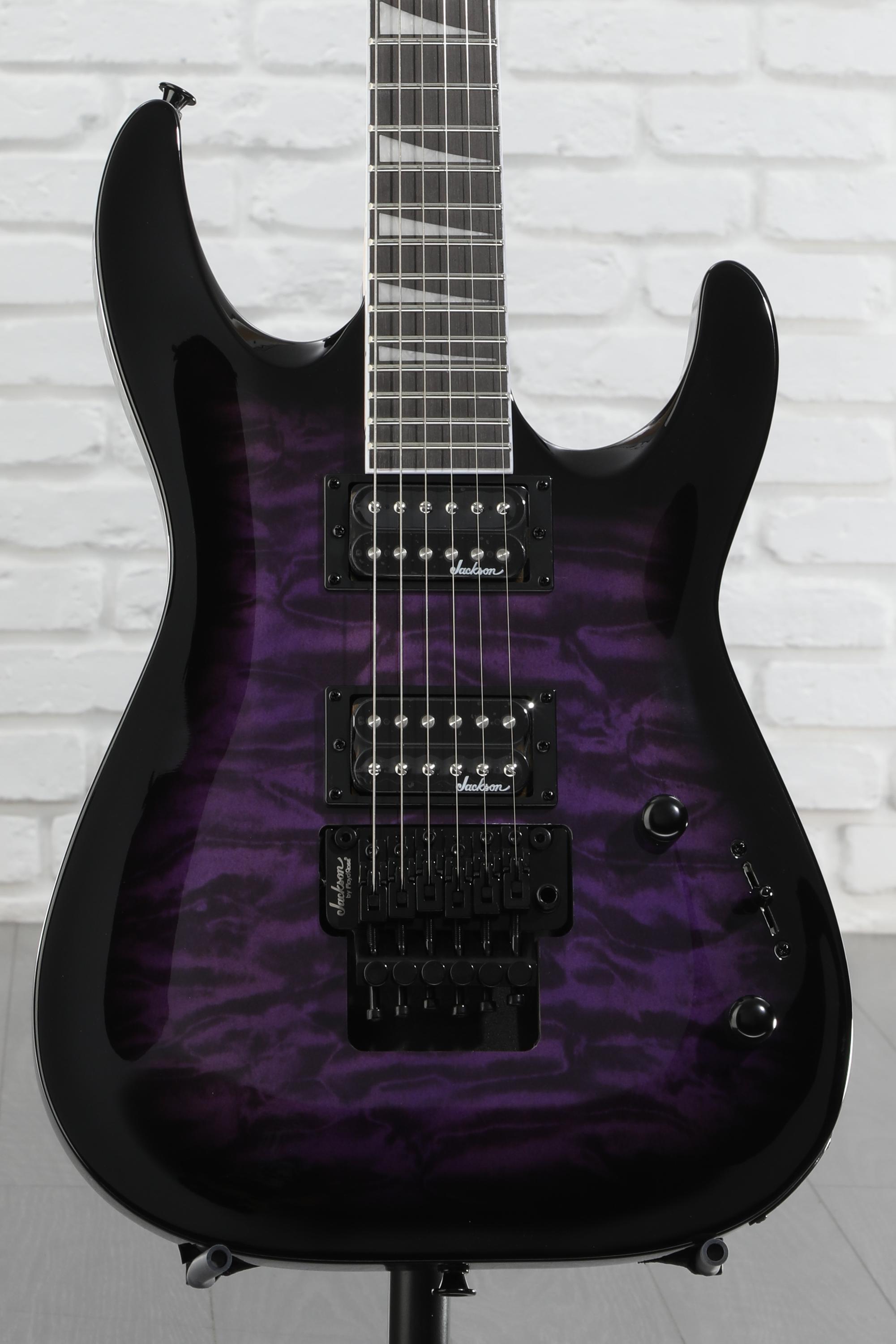 だっと　AQUA GEEK simple Jackson Dinky Arch Top JS32Q DKA - Transparent Purple Burst