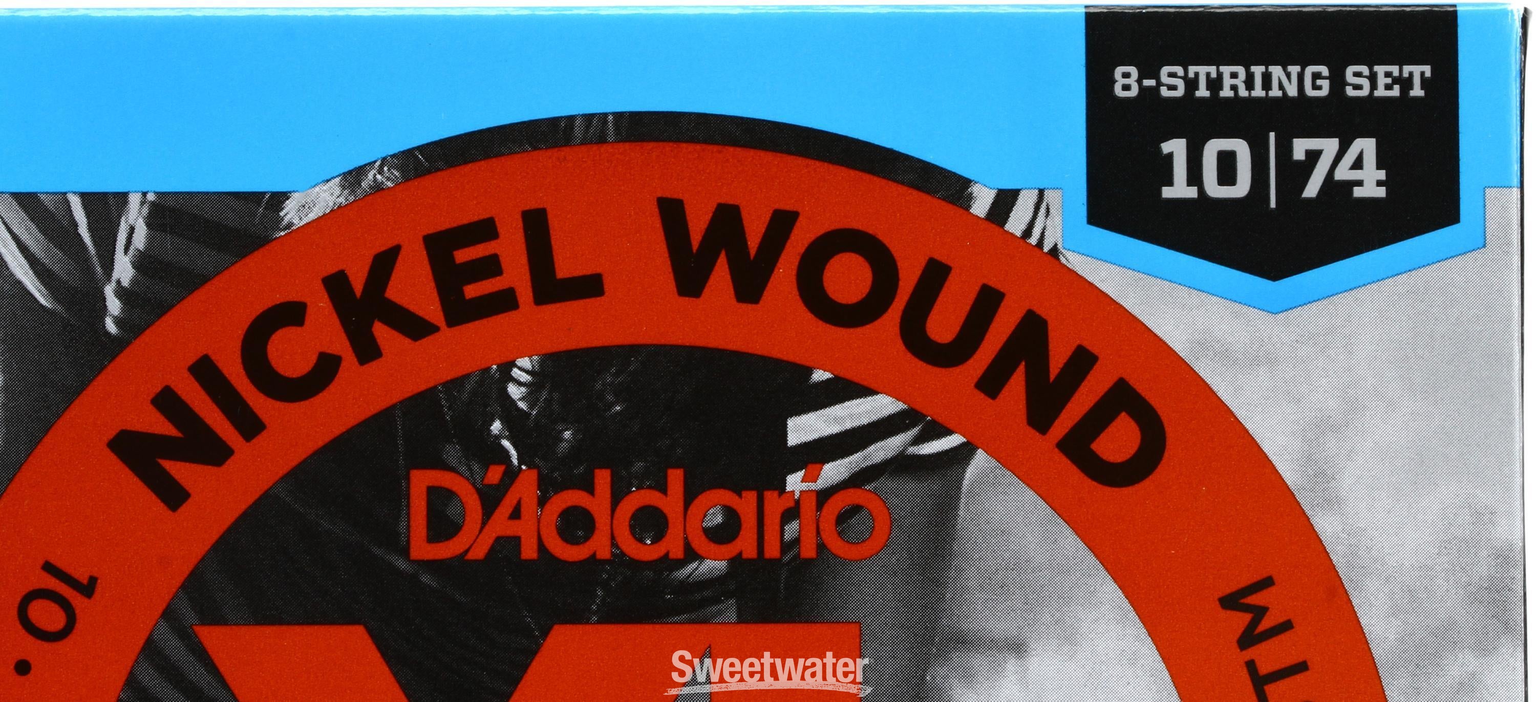 D'Addario EXL140-8 XL Nickel Wound Electric Guitar Strings - .010 