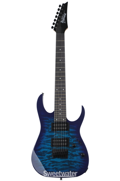 Ibanez Gio GRG7221QA Electric Guitar - Transparent Blue Ibanez Gio GRG7221QA Electric Guitar - Transparent Blue