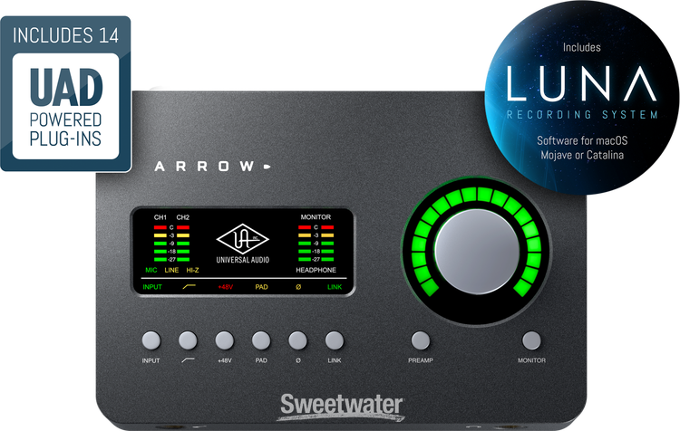 Universal Audio Arrow 2x4 Thunderbolt 3 Interface with Solo DSP Processor