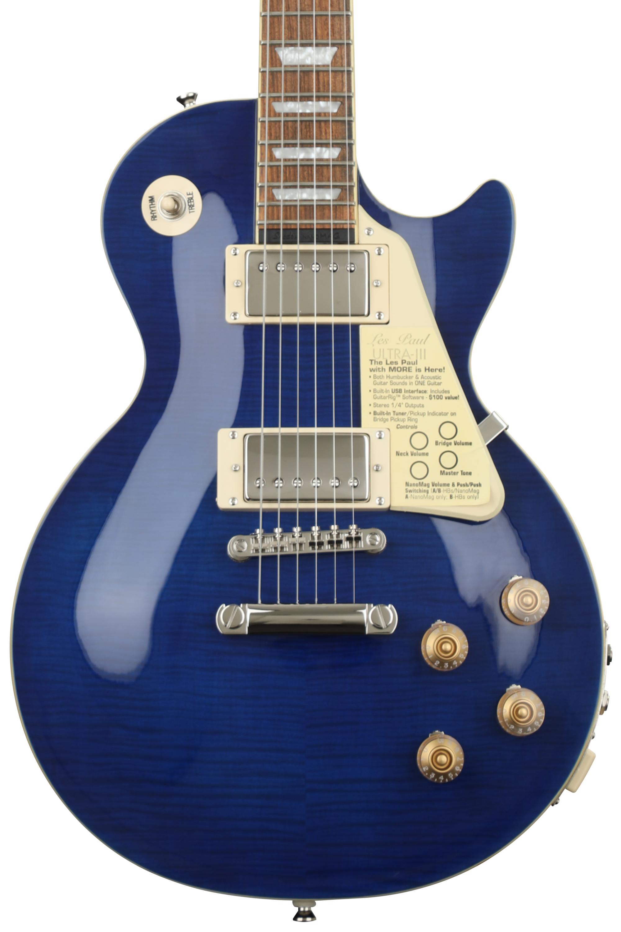 Epiphone Les Paul Ultra-III - Midnight Sapphire | Sweetwater Epiphone Les Paul Ultra-III - Midnight Sapphire | Sweetwater