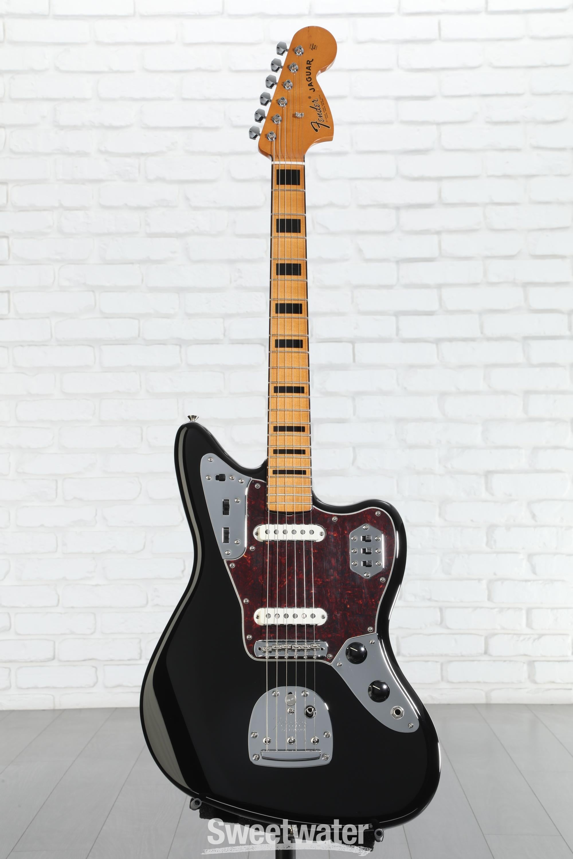 Fender Vintera II '70s Jaguar Electric Guitar - Black | Sweetwater