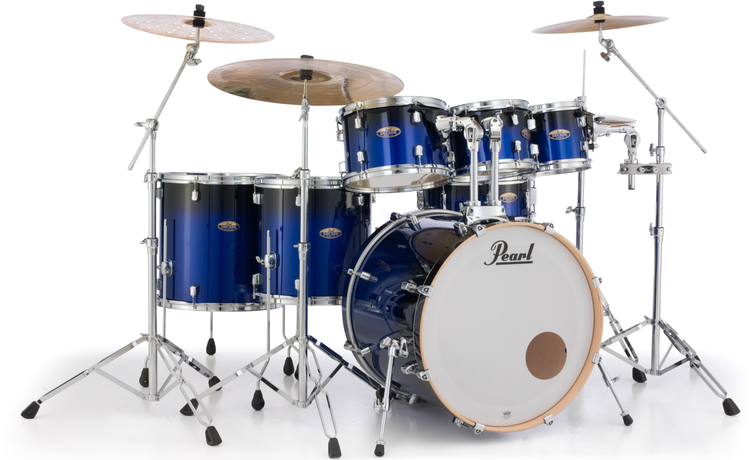 Pearl Decade Maple DMP927SP/C 7-piece Shell Pack with Snare Drum - Gloss Kobalt Fade Lacquer