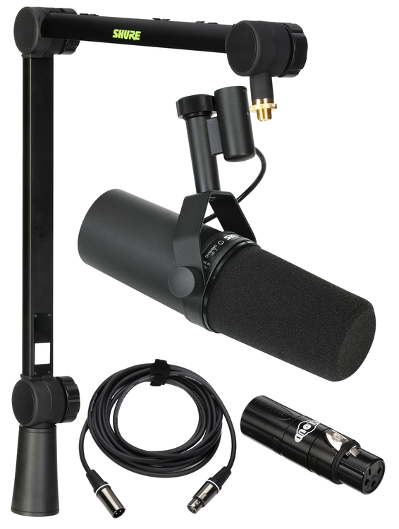 Shure SM7B Dynamic Microphone and Cloud In-line Preamp Broadcast