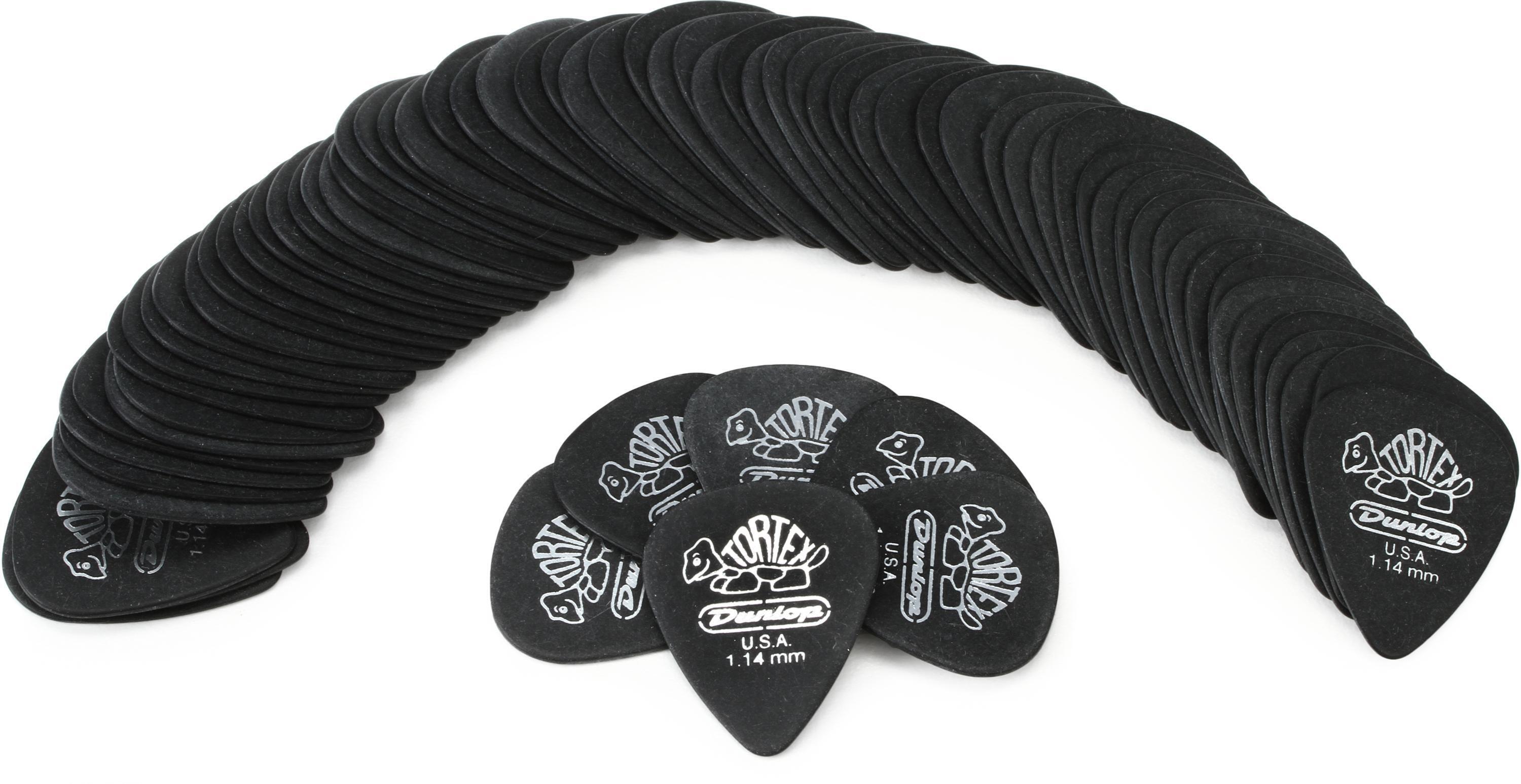 Dunlop Tortex Standard Guitar Picks - 1.14mm Black (72-pack