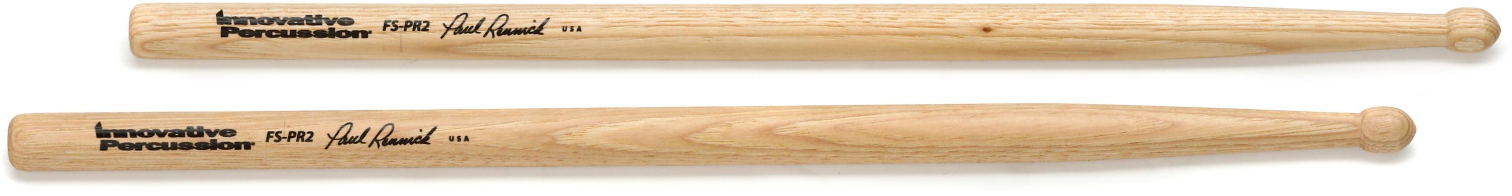 Photo of Innovative Percussion FS-PR2 Field Series Marching Drumsticks - Paul Rennick Model #2 - Hickory - Bulleted Barrel Bead