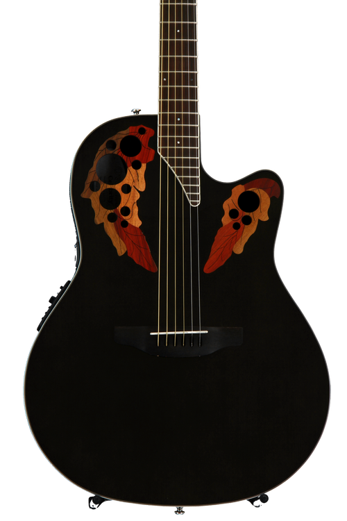 Ovation Elite Celebrity Super Shallow - Trans Black | Sweetwater