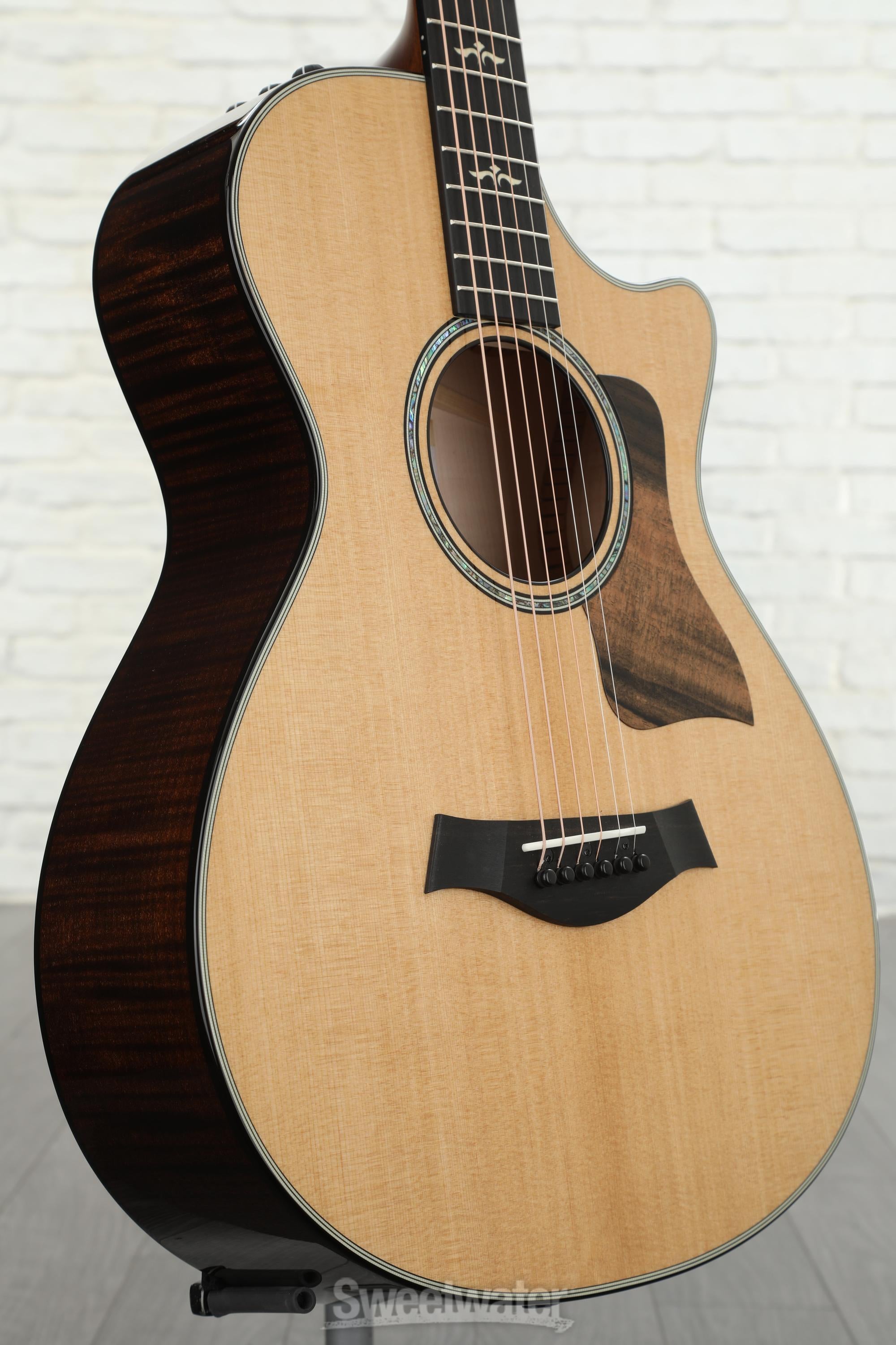 ギター Taylor 612CE Taylor 612ce Acoustic-electric Guitar - Natural Top, Brown