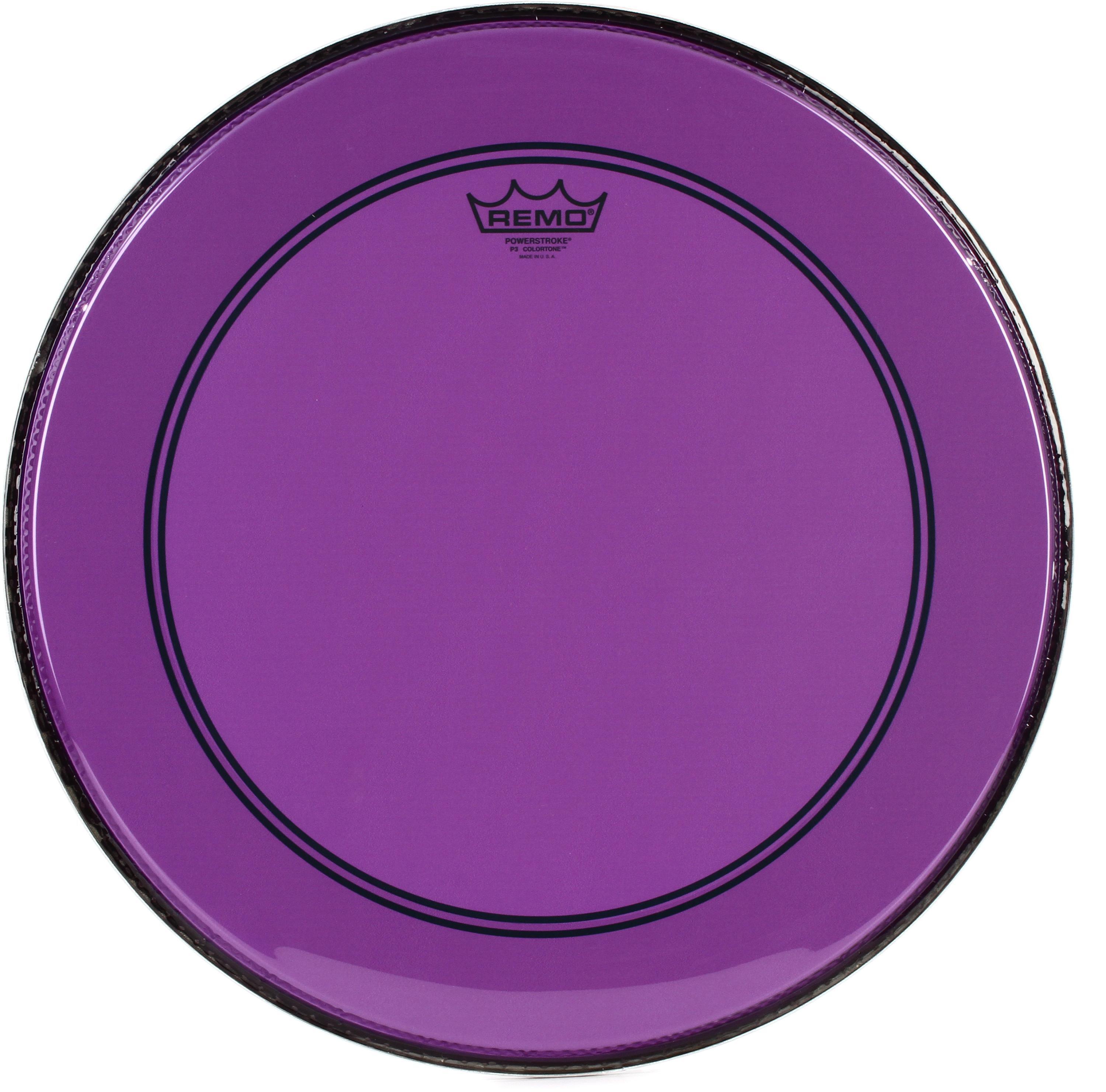 Photo of Remo Powerstroke P3 Colortone Purple Bass Drumhead - 18 inch