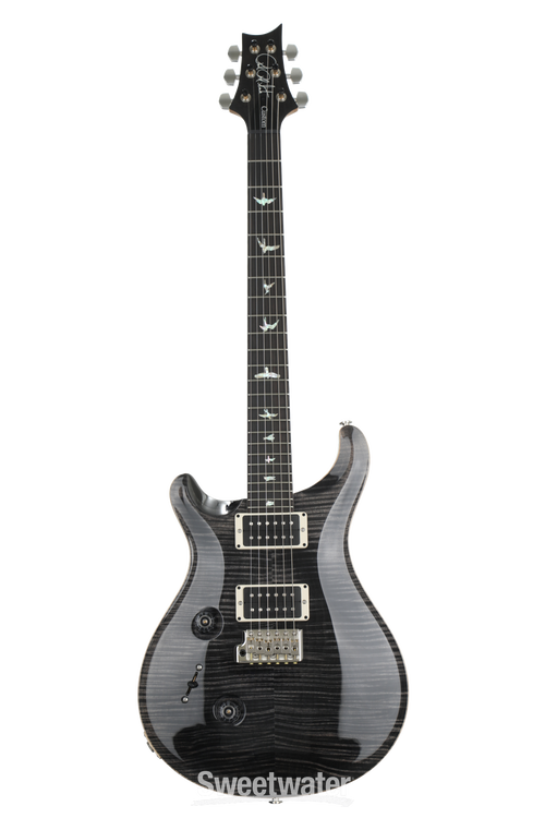 PRS Custom 24 10-Top Left-handed - Gray Black with Pattern