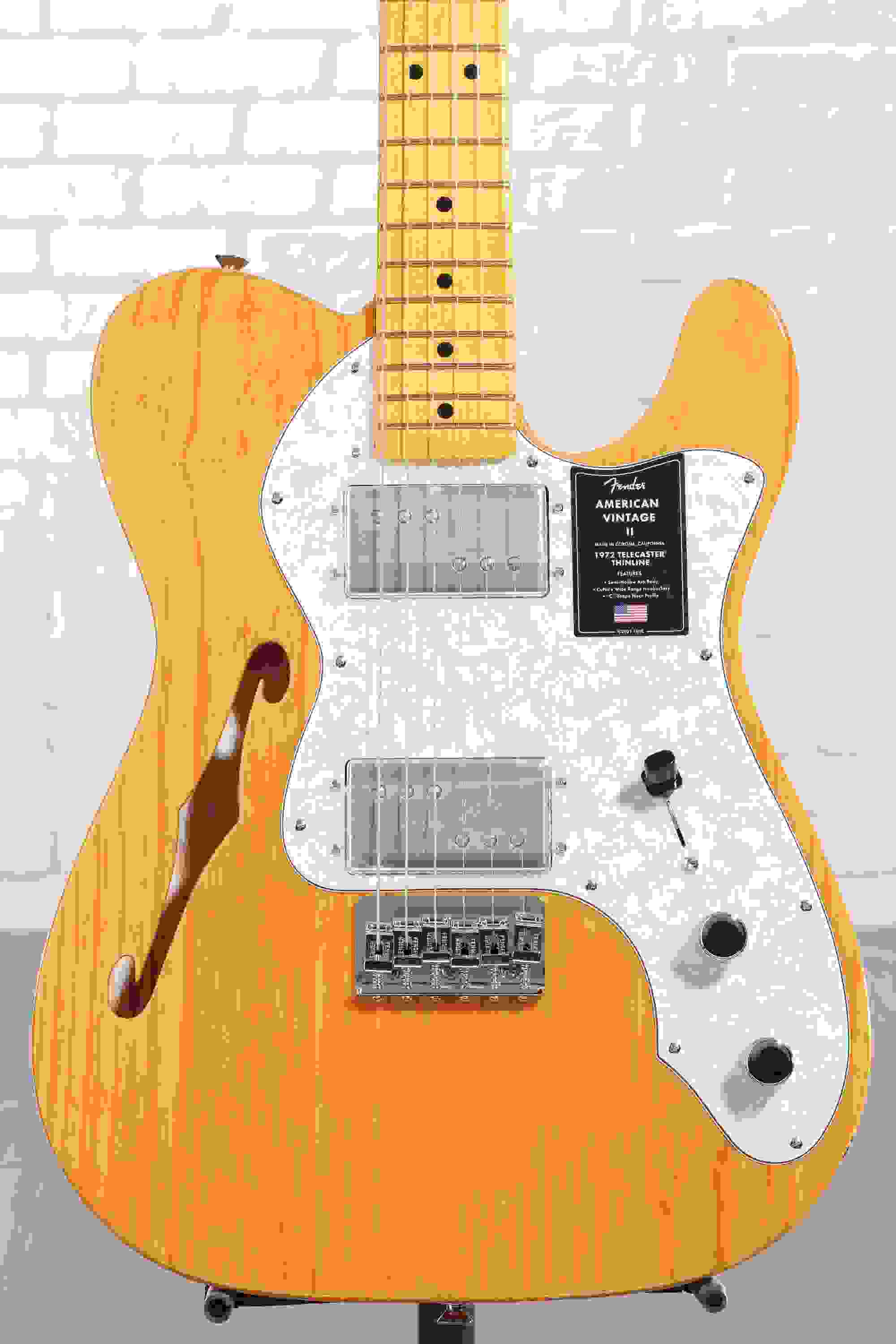 Fender American Vintage II 1972 Telecaster Thinline Electric Guitar - Aged Natural