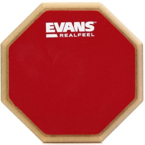 Evans RealFeel 2-Sided Practice Drum Pad - 6-Inch, Sweetwater Exclusive Red