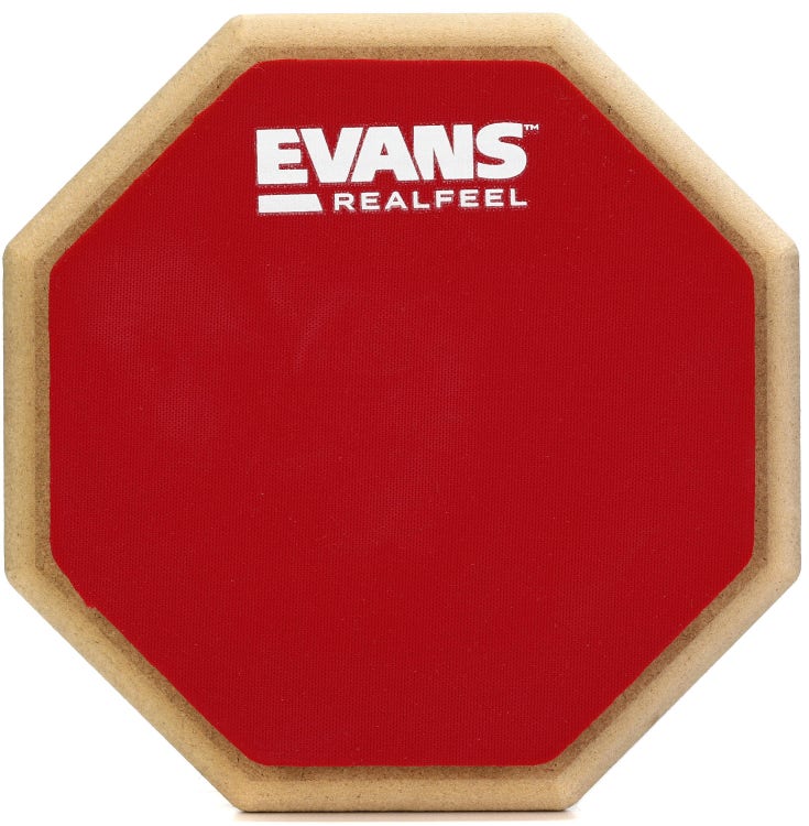 RealFeel 2-sided Practice Drum Pad - 6-inch, Sweetwater Exclusive Red -  Sweetwater