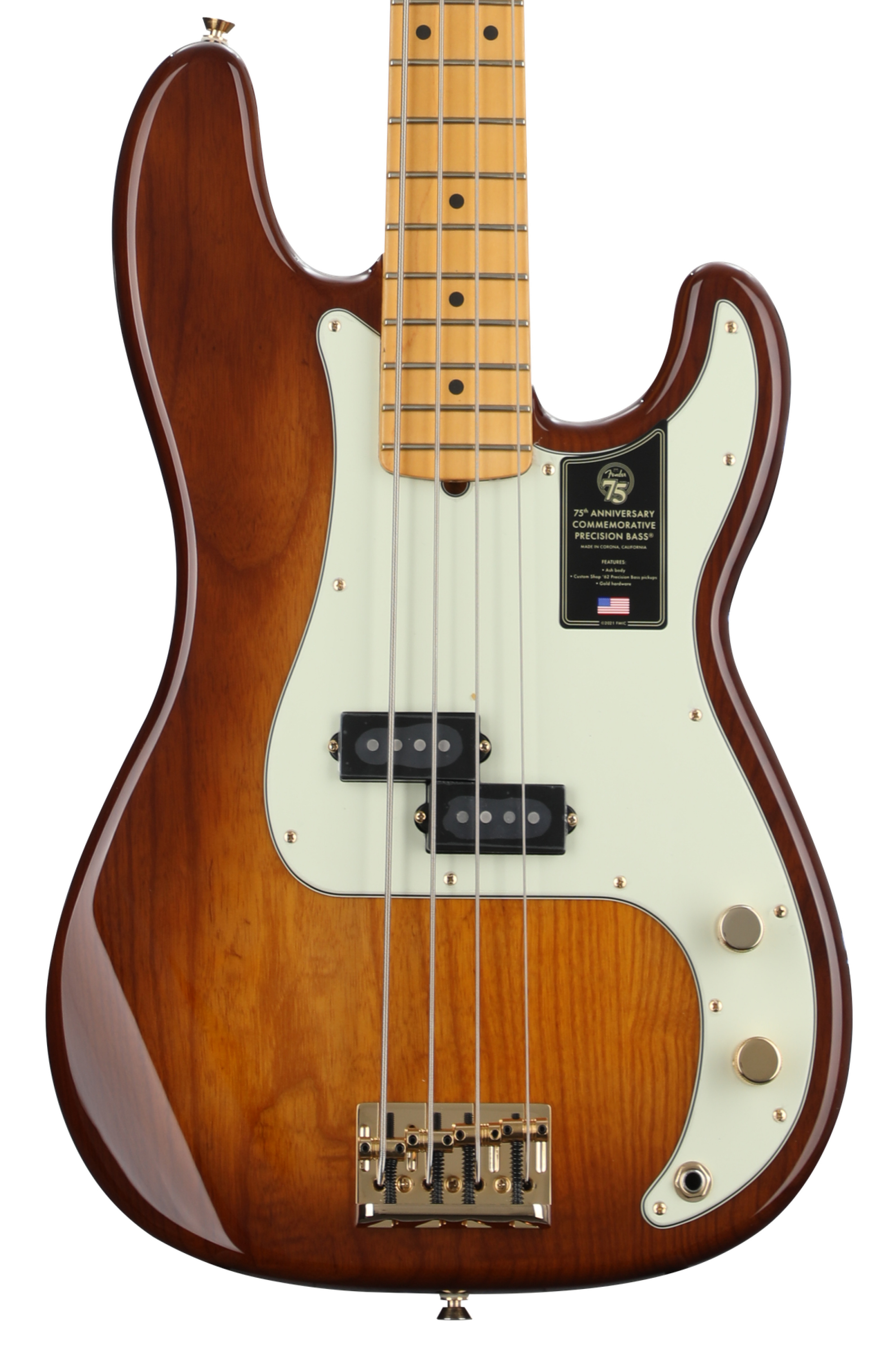 Fender 75th Anniversary Commemorative Precision Bass - 2-color Bourbon Burst