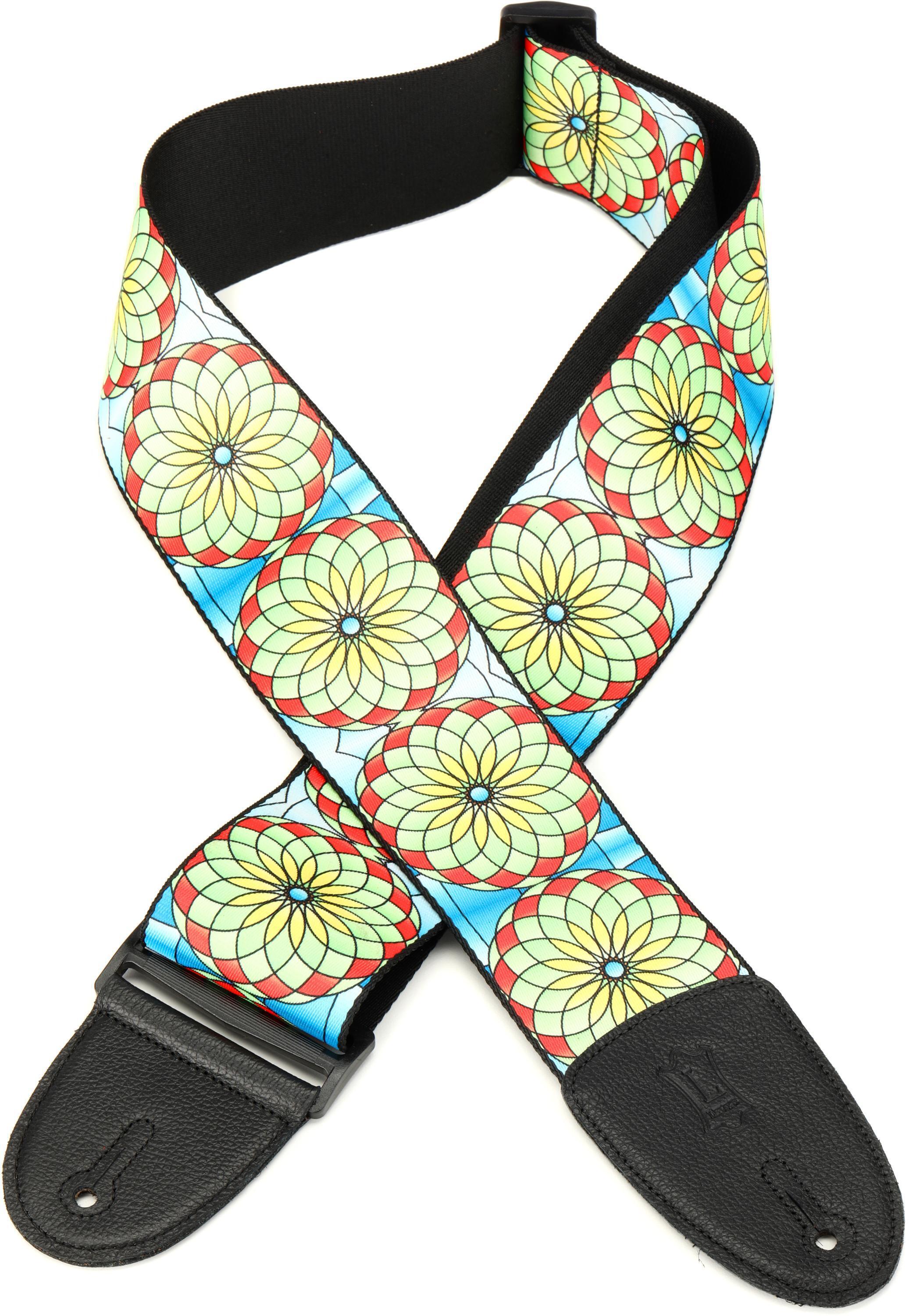 Photo of Levy's Stained Glass Guitar Strap - Spring Bloom
