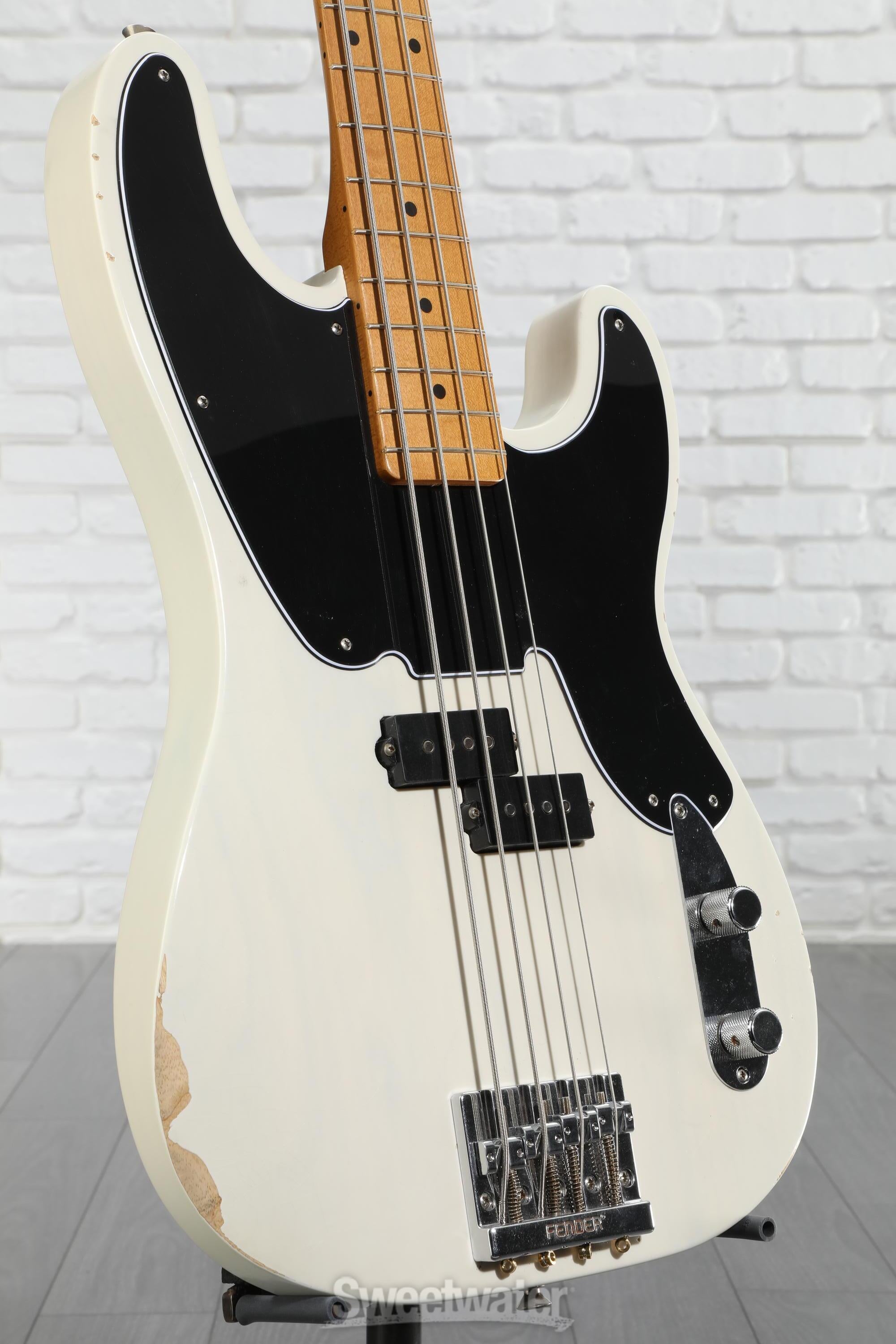 Fender Mike Dirnt Road Worn Precision Bass - White Blonde with