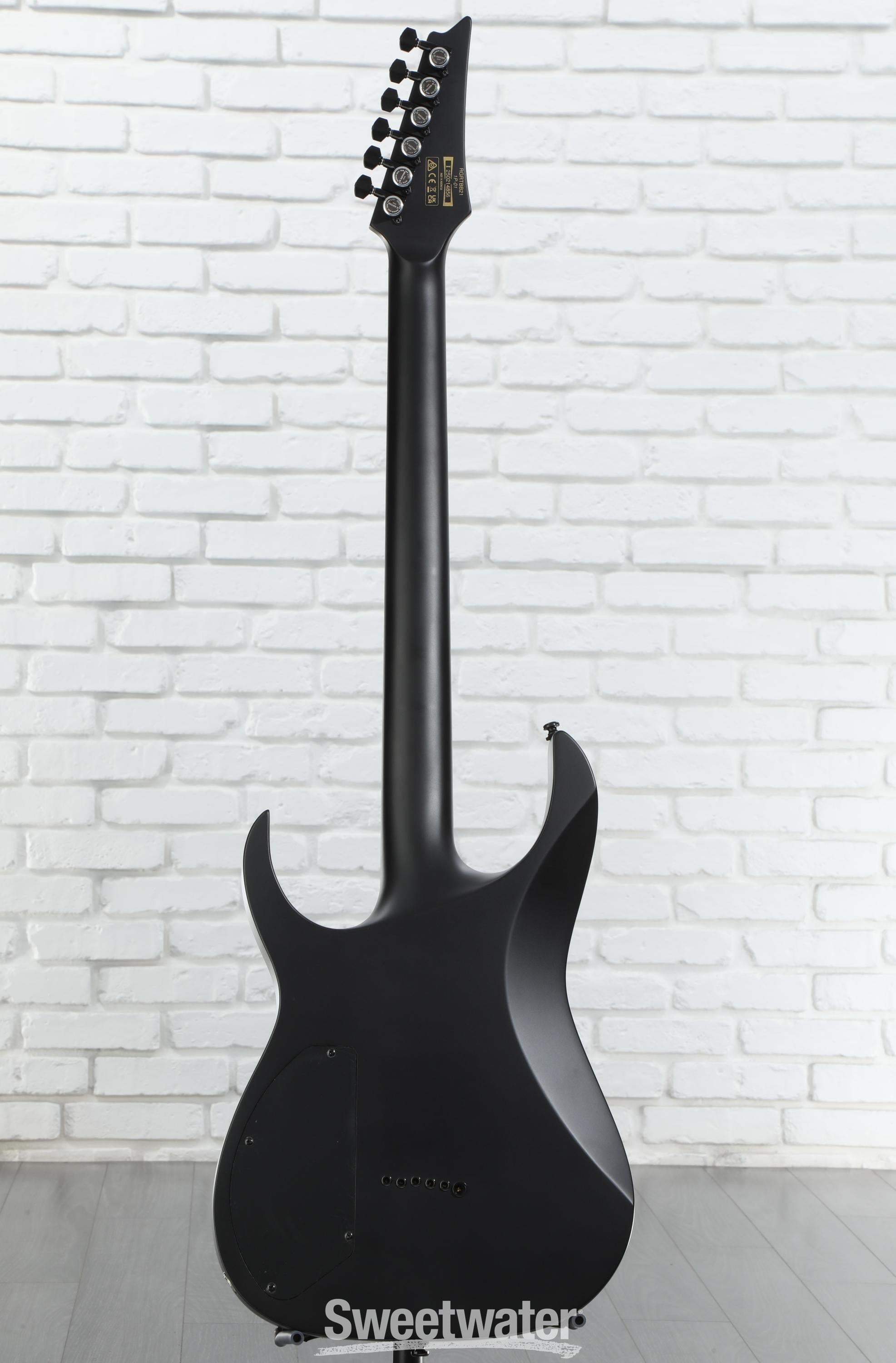 Ibanez Iron Label RG Baritone - Black Flat | Sweetwater