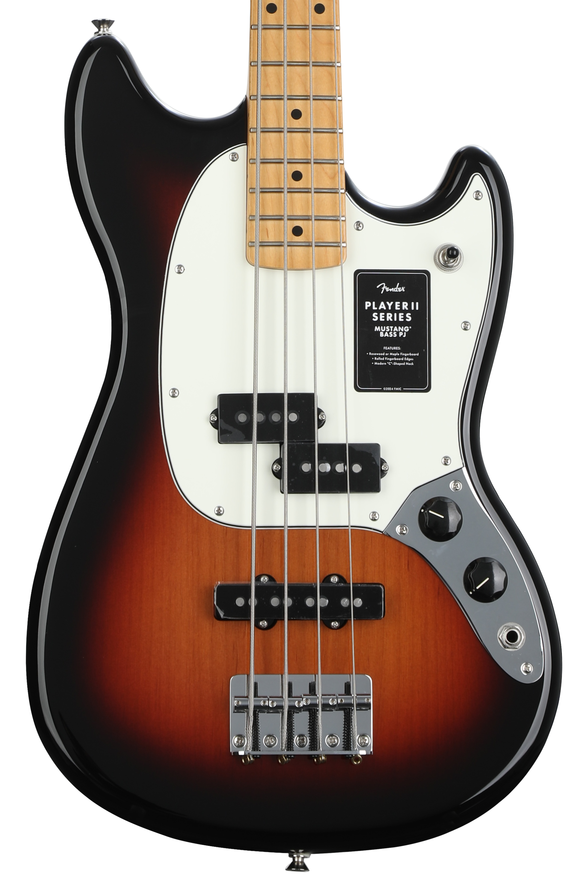 Fender Player II Mustang Bass PJ - 3-color Sunburst with Maple 