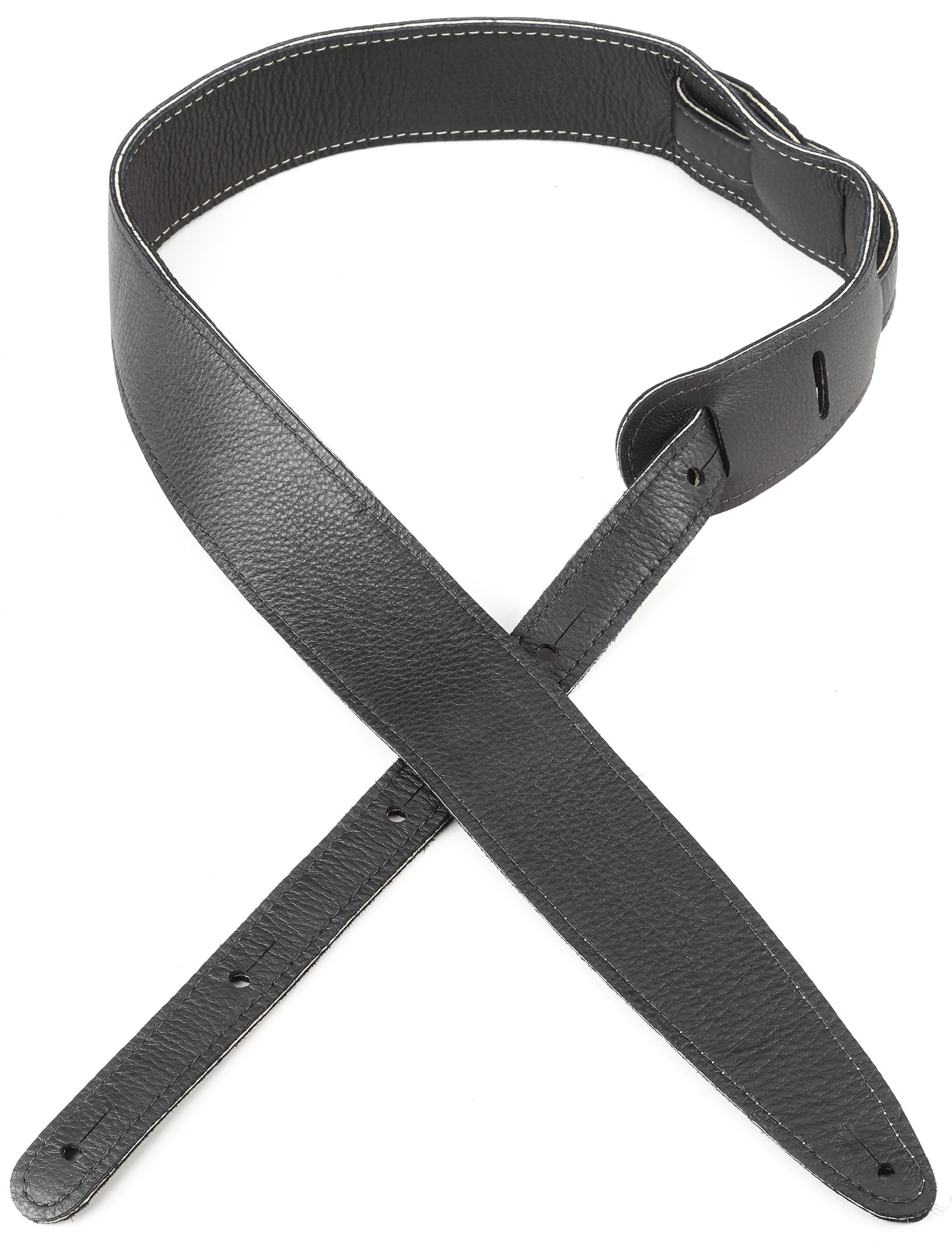 Photo of Fender Artisan Crafted Leather 2-inch Strap - Black