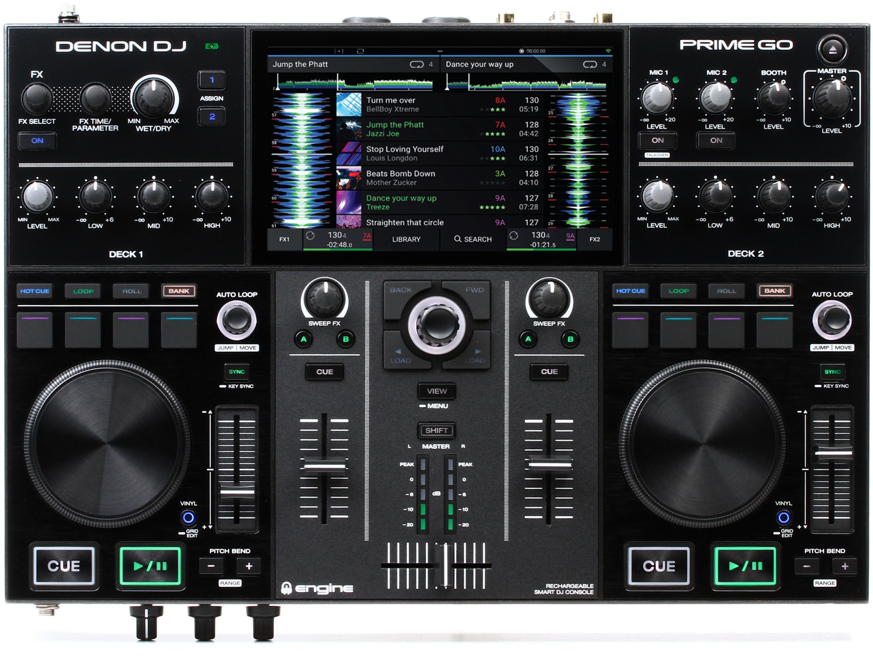 Denon DJ Prime GO Rechargeable DJ System with Touchscreen & Wi-Fi