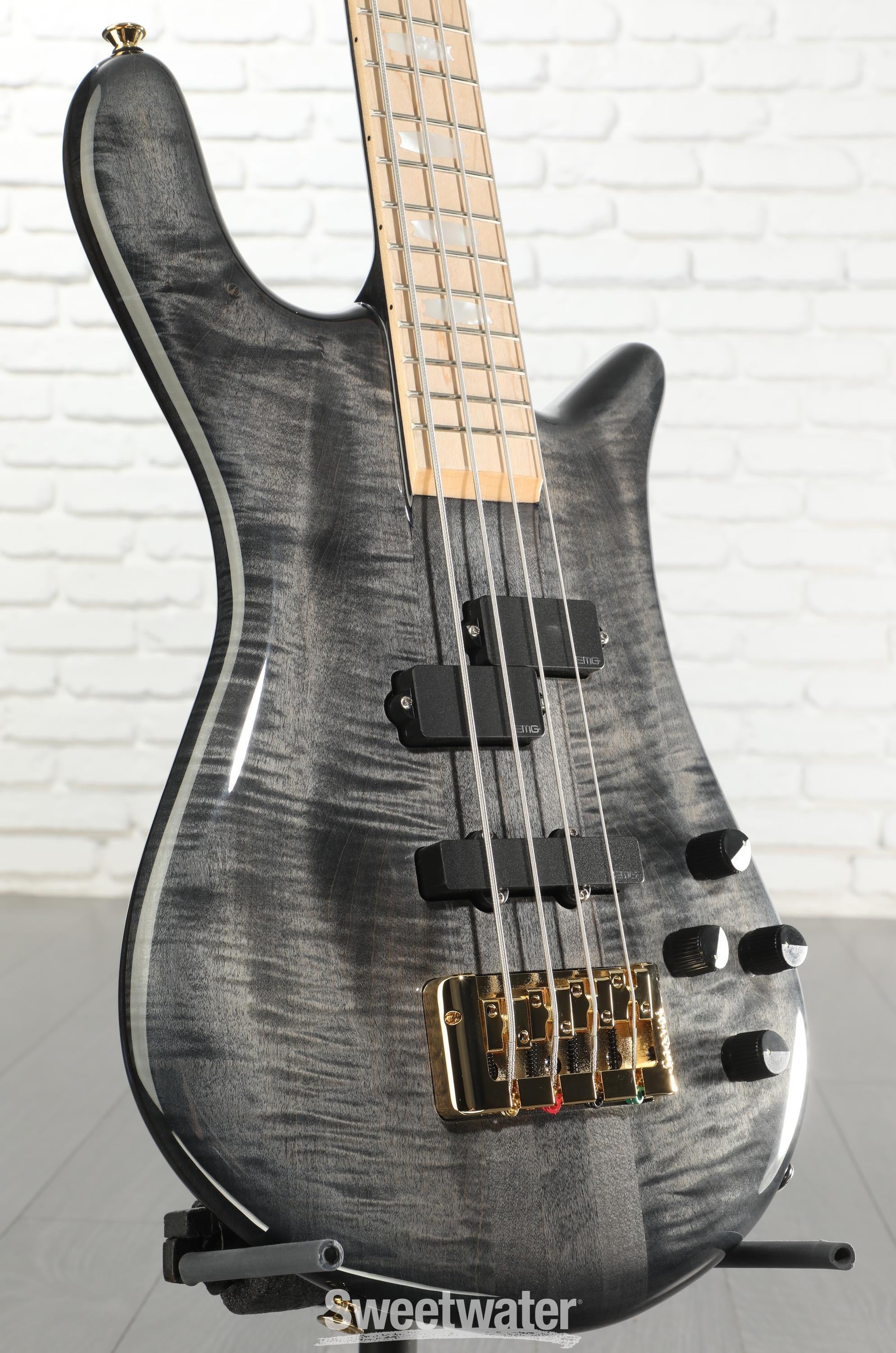 Spector Euro 4 LX Electric Bass Guitar - Black Stain Gloss, Maple