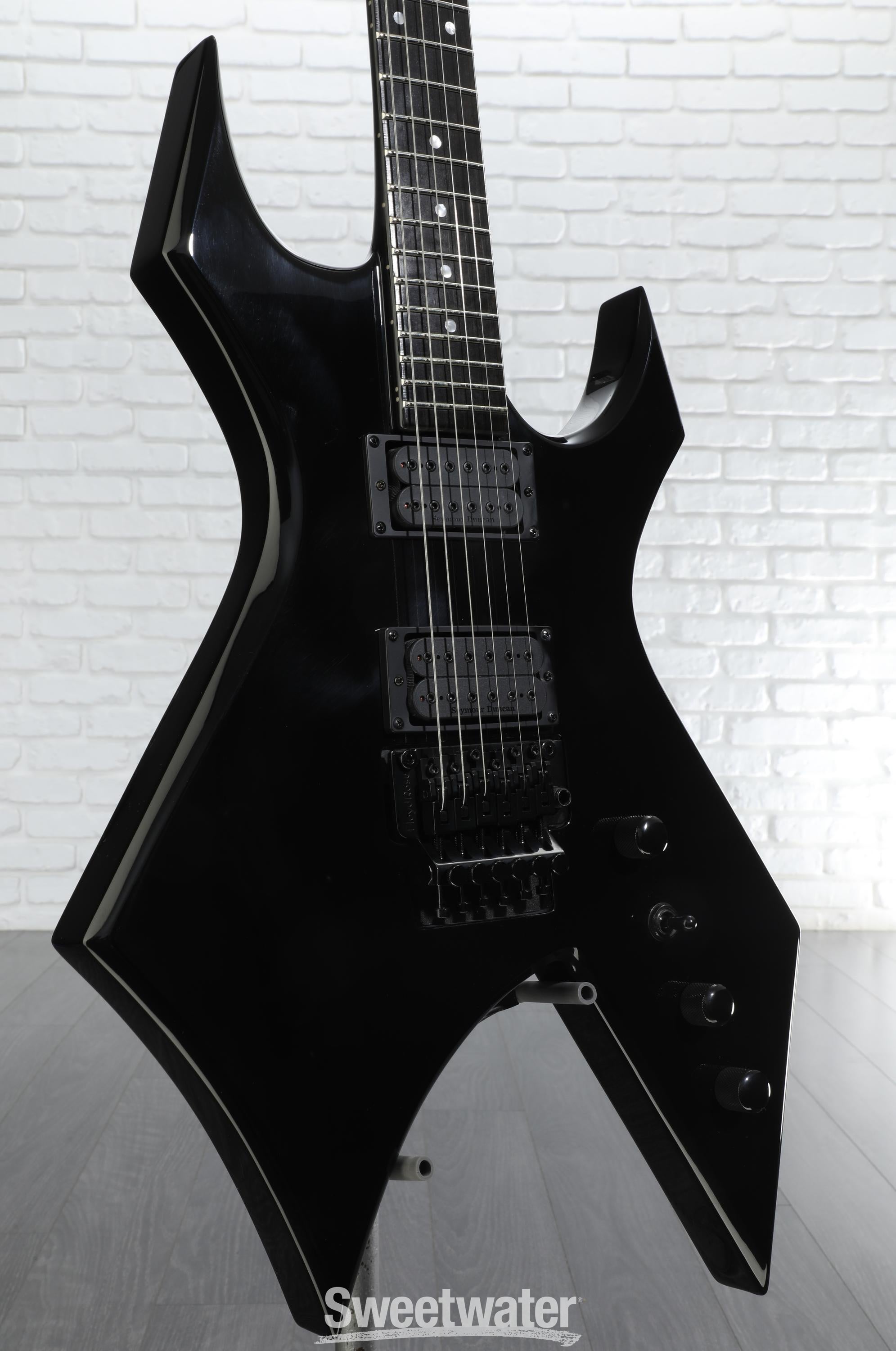 B.C. Rich Warlock Legacy Electric Guitar - Black, Floyd Rose