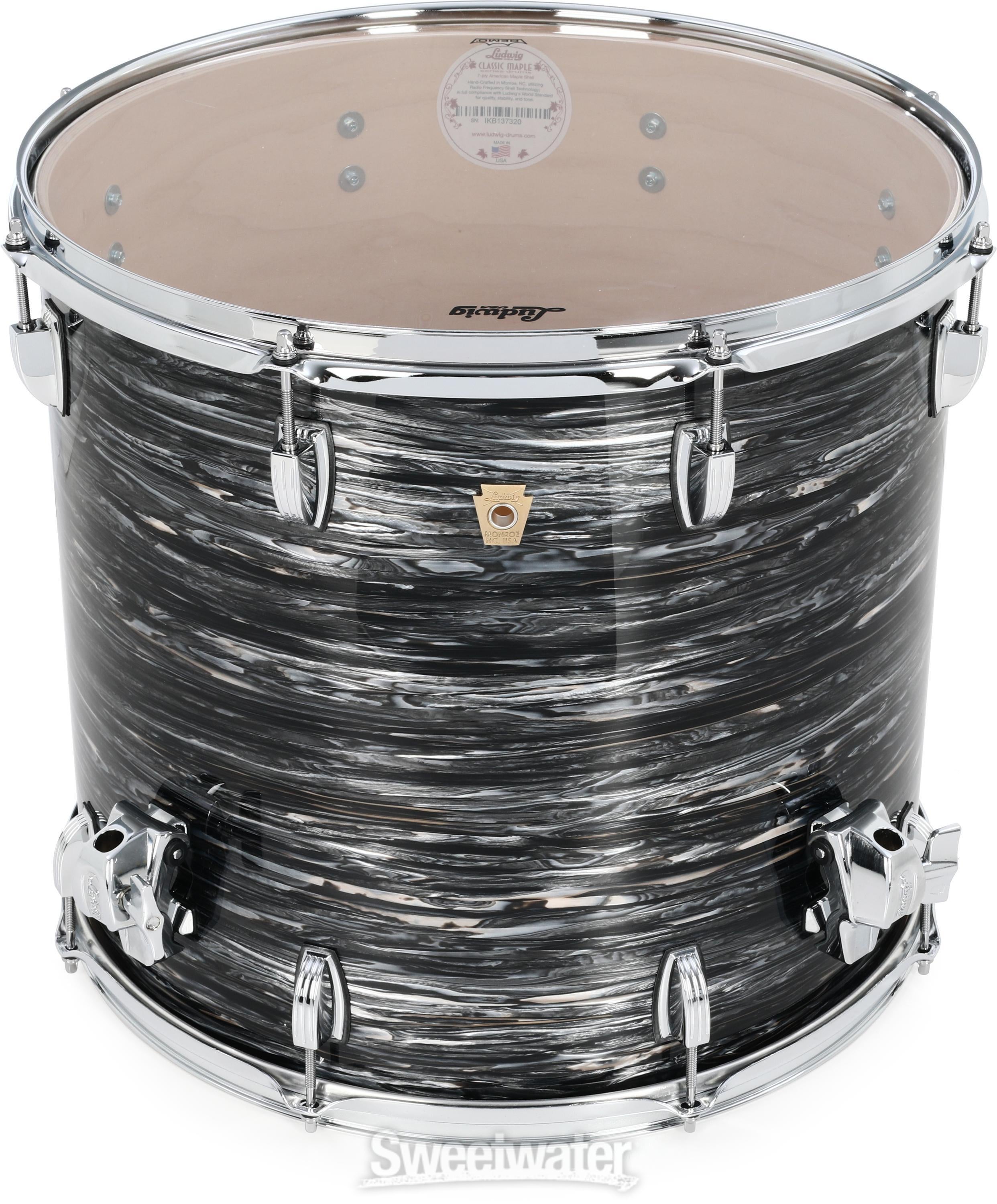 Ludwig Classic Maple Floor Tom - 16 x 18 inch - Vintage Black 