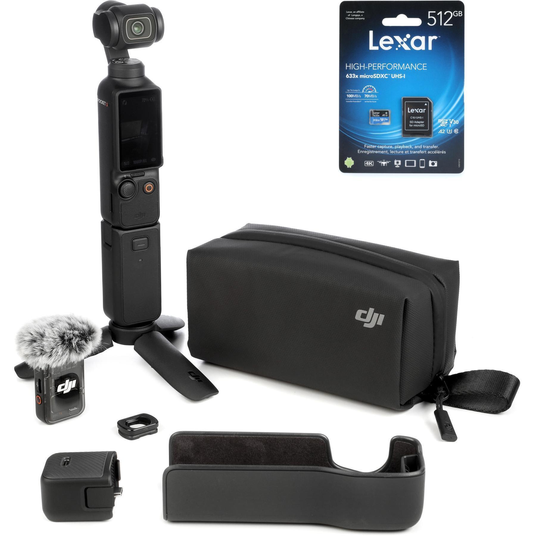 DJI Osmo Pocket 3 Creator Combo with MicroSDXC Card - 512GB