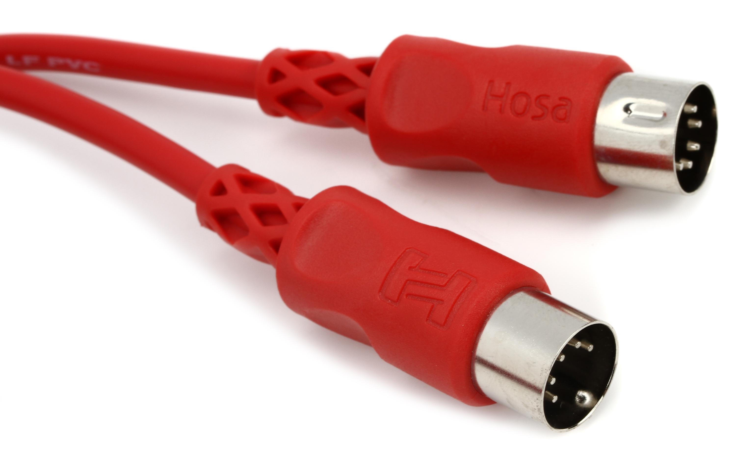 Photo of Hosa MID-305RD MIDI Cable - 5 foot Red
