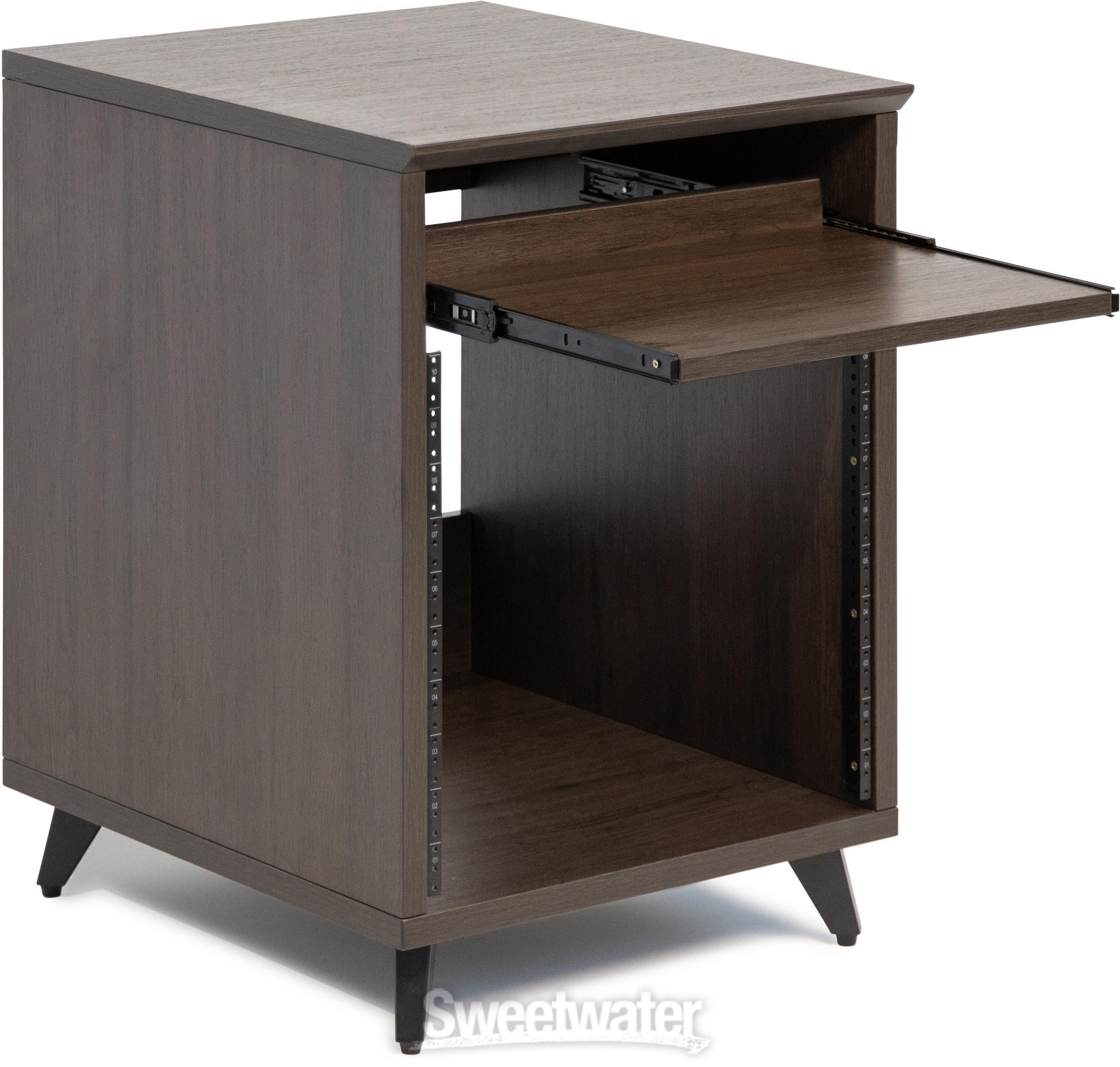 Gator Frameworks Elite Desk 10U Rack - Dark Walnut Brown | Sweetwater