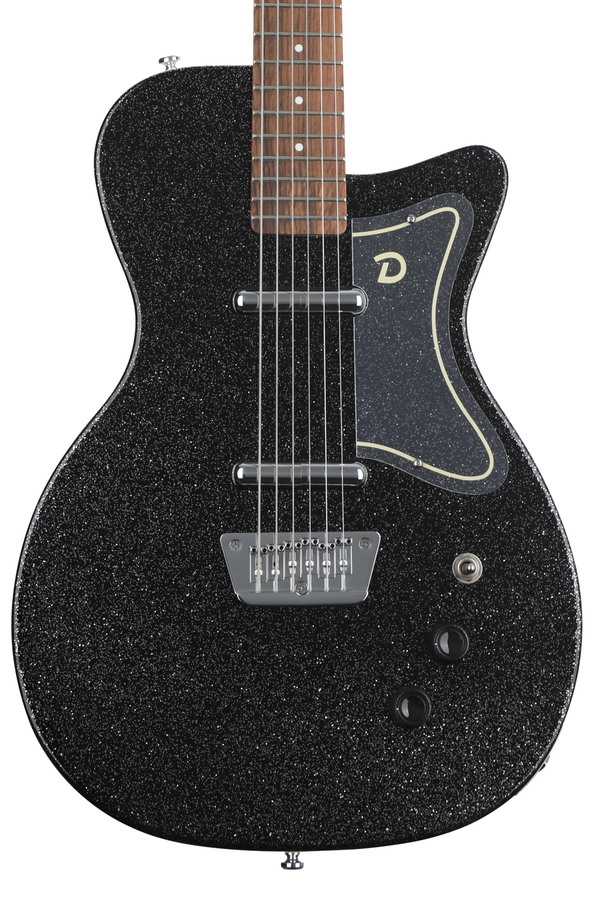 Danelectro Baritone Electric Guitar - Black Metalflake