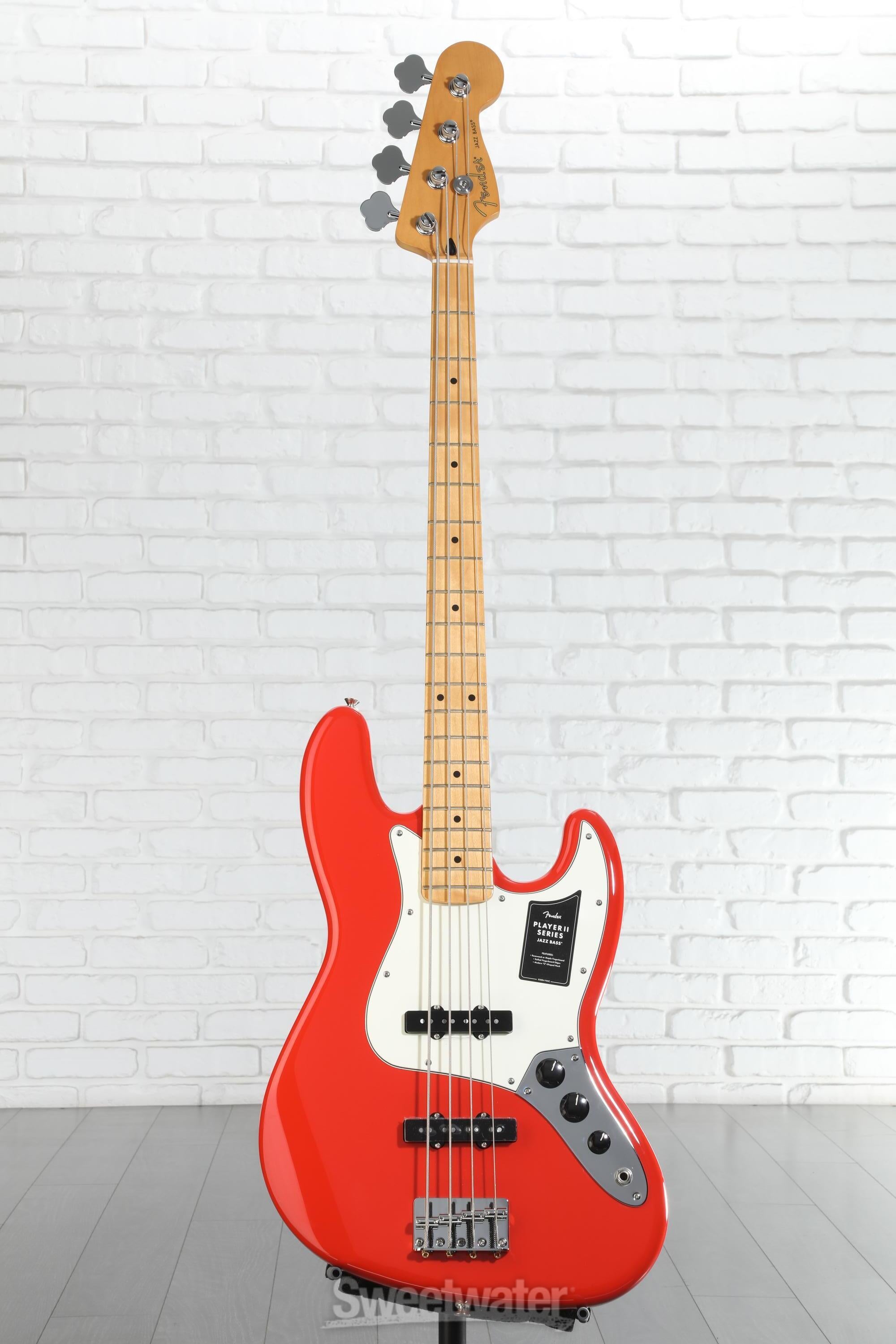 Fender Player II Jazz Bass - Coral Red with Maple Fingerboard