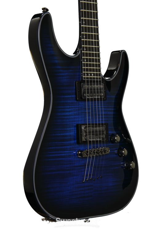 Schecter Blackjack SLS C-1 - See Thru Blue Burst Reviews | Sweetwater