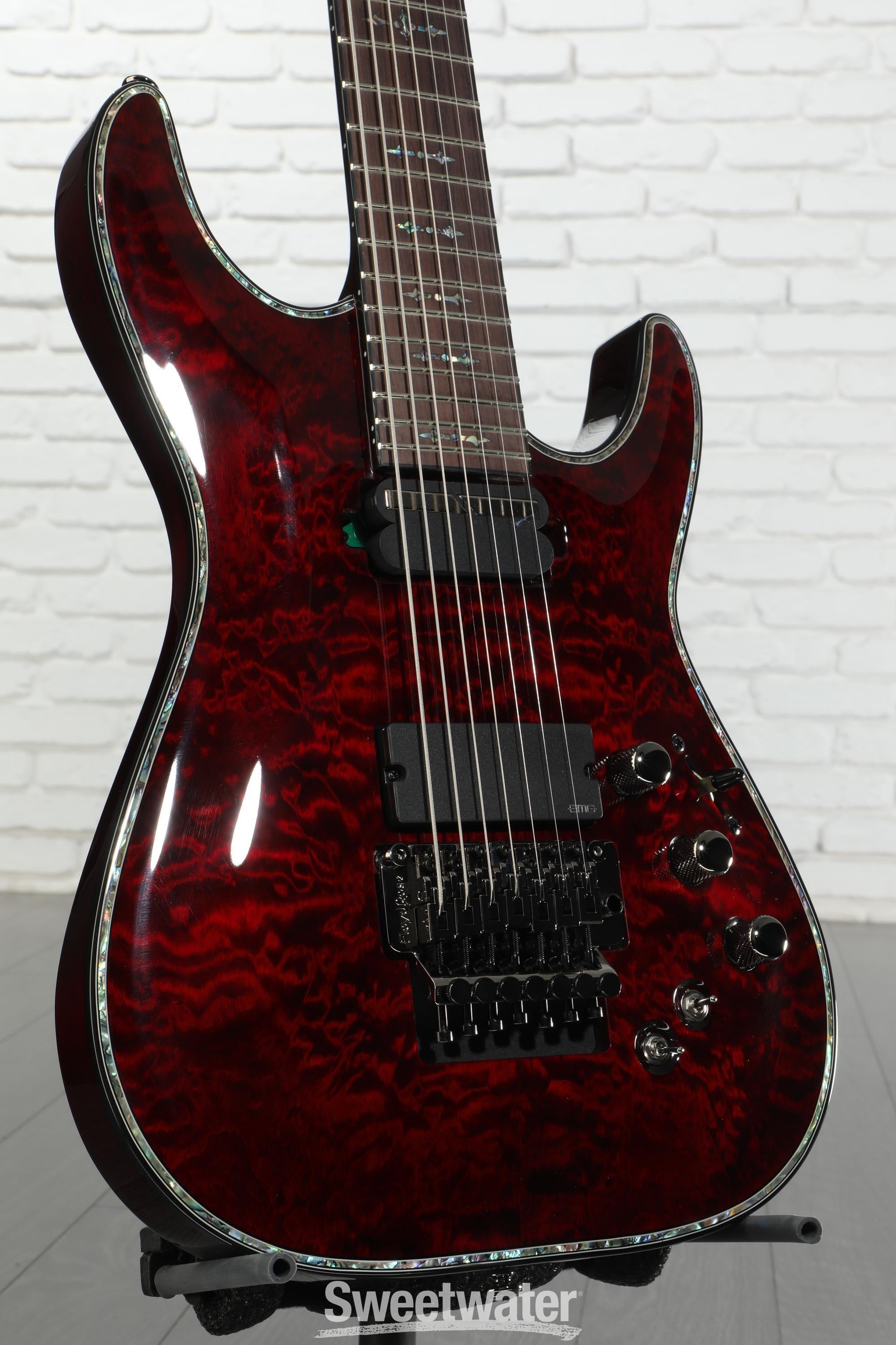 Schecter Hellraiser C-7 FR-S Electric Guitar - Black Cherry