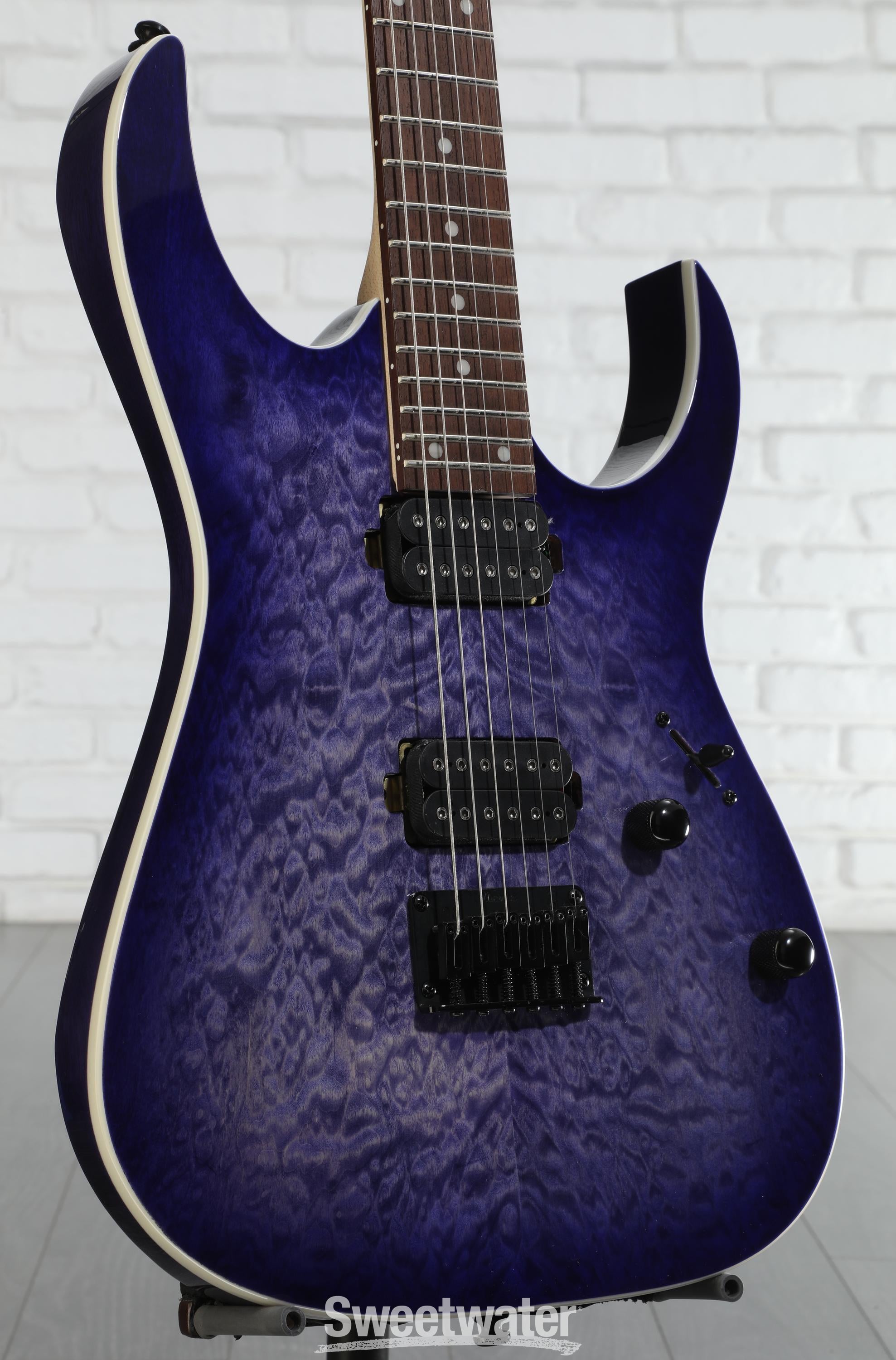 Ibanez RG421QM アイバニーズ Ibanez RG421QM Electric Guitar - Cerulean Blue Burst
