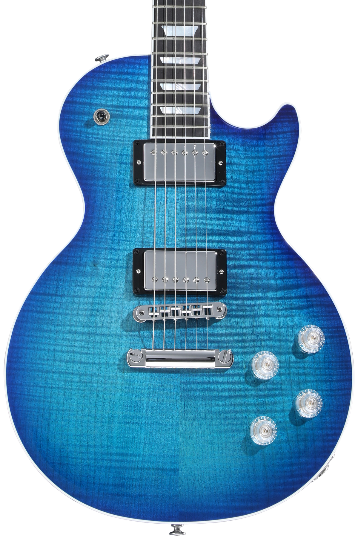 ギター Gibson Modern Les Paul Cobra Blue Gibson Les Paul Modern Figured Electric Guitar - Cobalt Burst