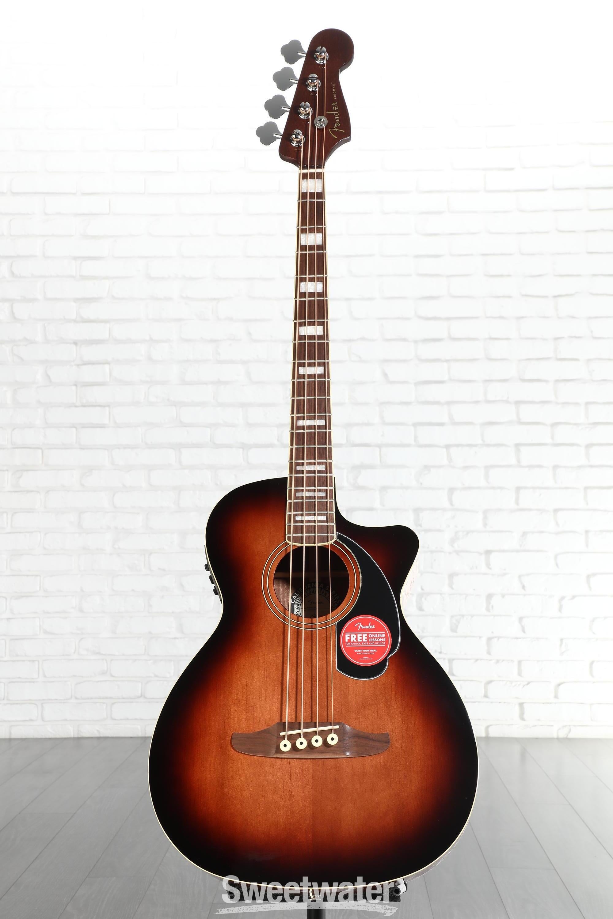 Fender Kingman Acoustic-electric Bass - Shaded Edge Burst | Sweetwater