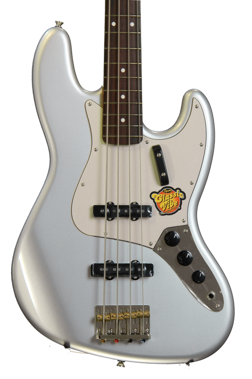 Squier jazz bass deals silver