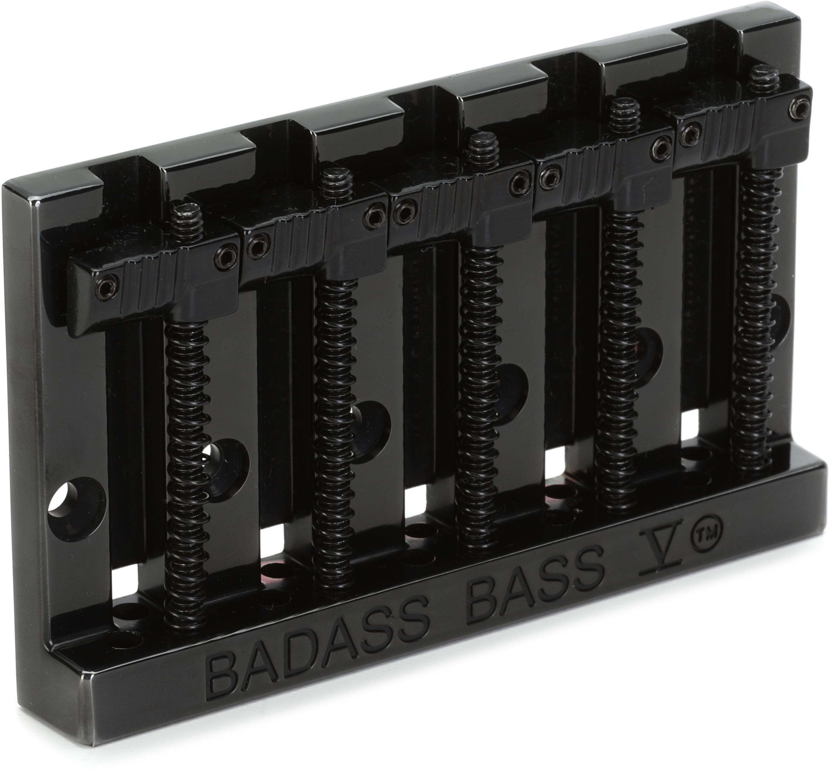 Leo Quan Badass V 5String Highmass Bass Bridge Black Sweetwater