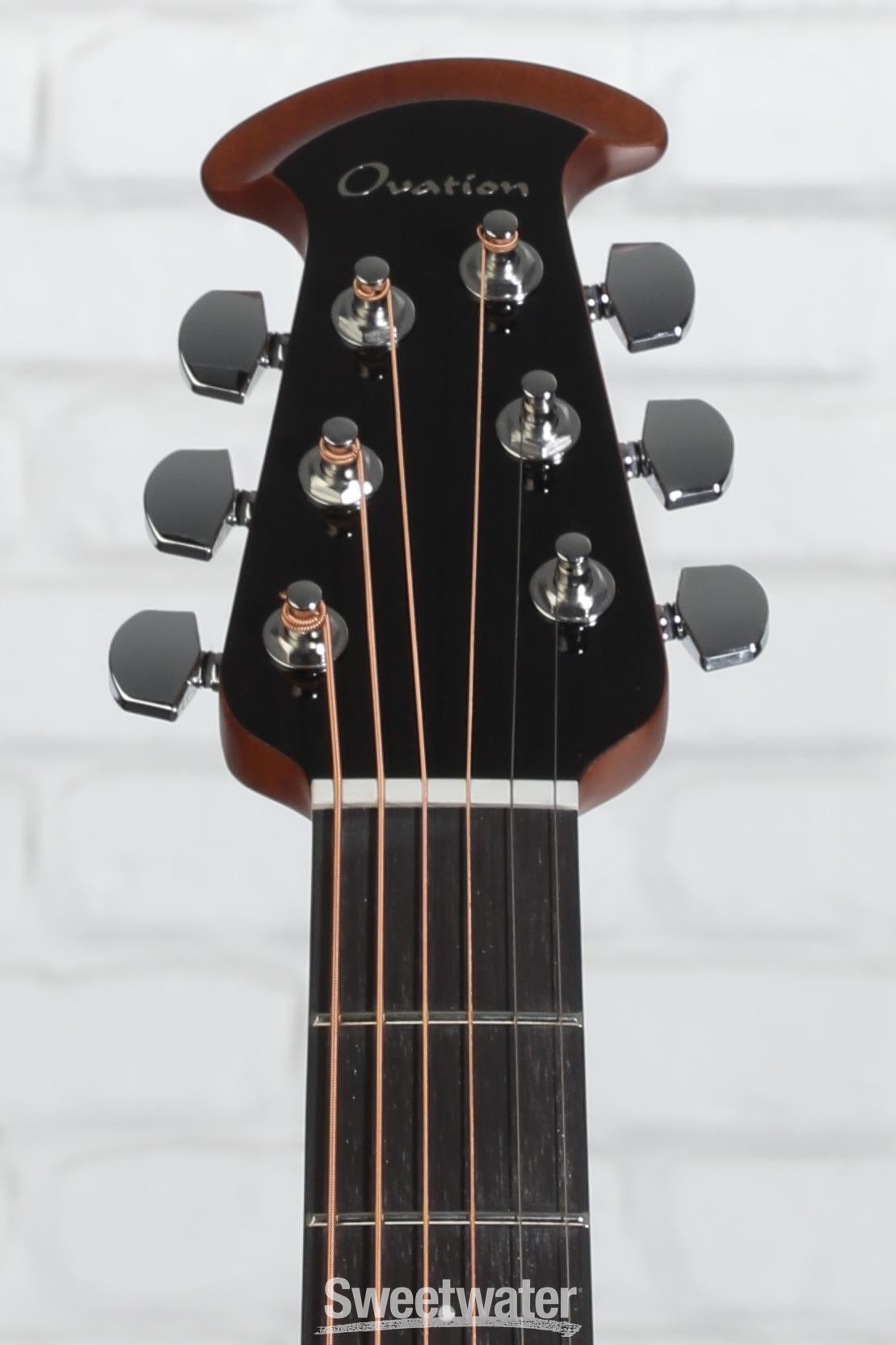 Ovation Elite Celebrity Mid-Depth Acoustic-Electric Guitar - Black