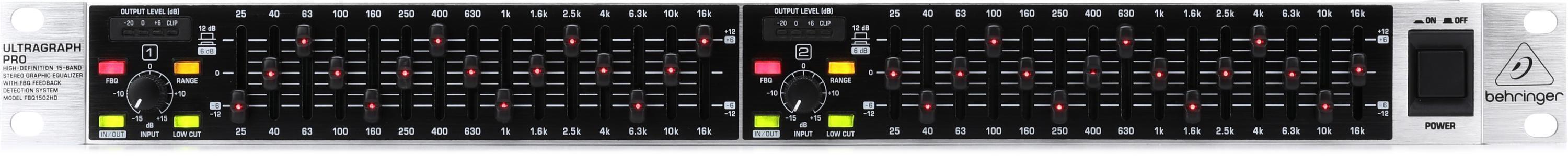 Behringer Ultragraph Pro FBQ1502HD 15-band Stereo Graphic