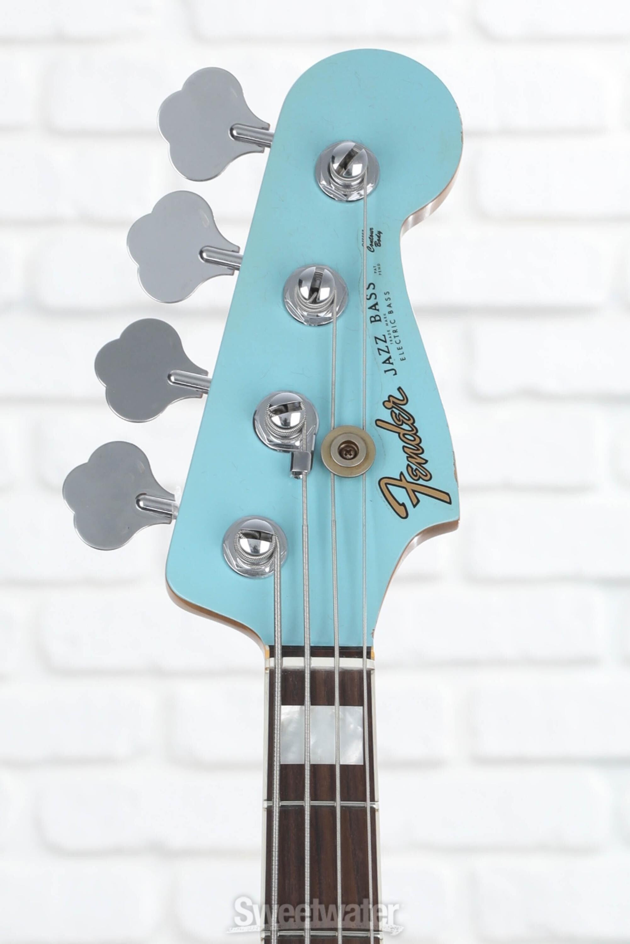 Fender Custom Shop 1966 Jazz Bass Relic - Aged Daphne Blue