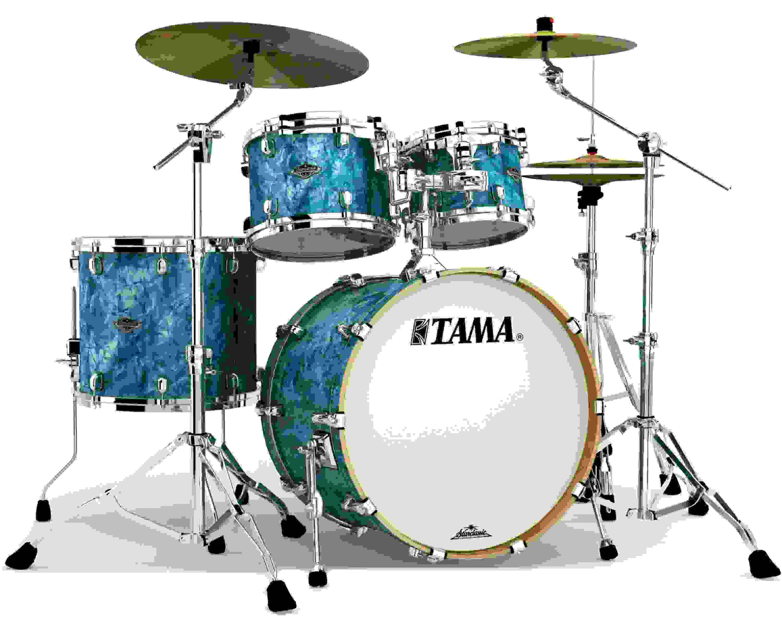 Tama Starclassic Walnut/Birch WBR42S 4-piece Shell Pack - Turquoise Pearl
