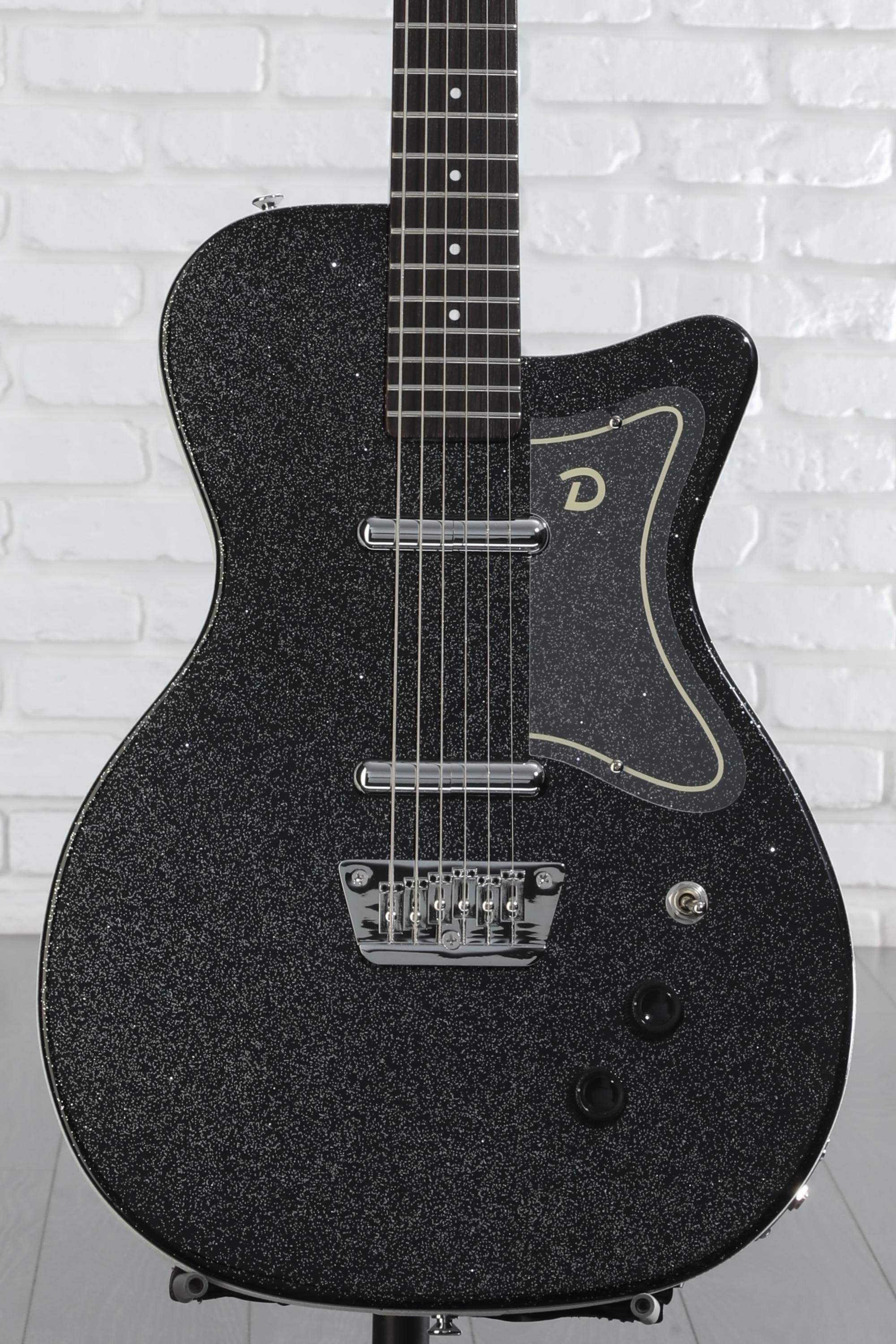 Danelectro Baritone Electric Guitar - Black Metalflake