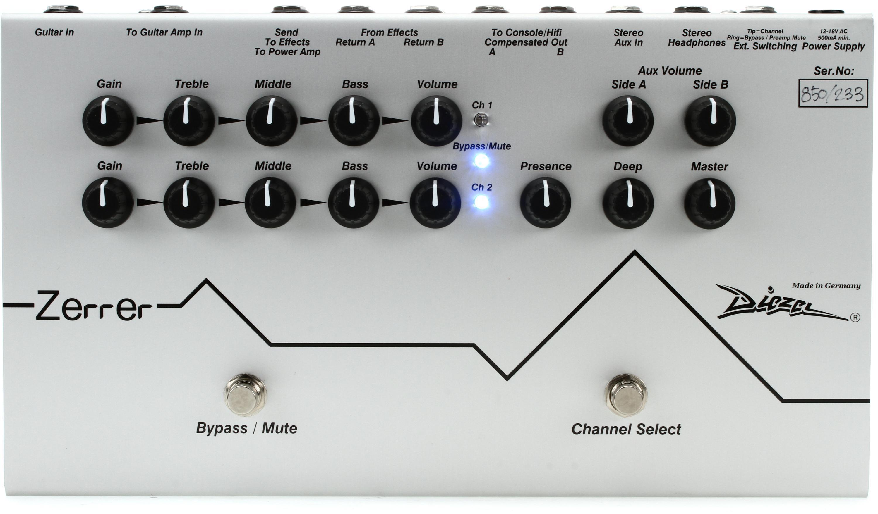 Diezel Zerrer 2-channel Preamp and Distortion Pedal