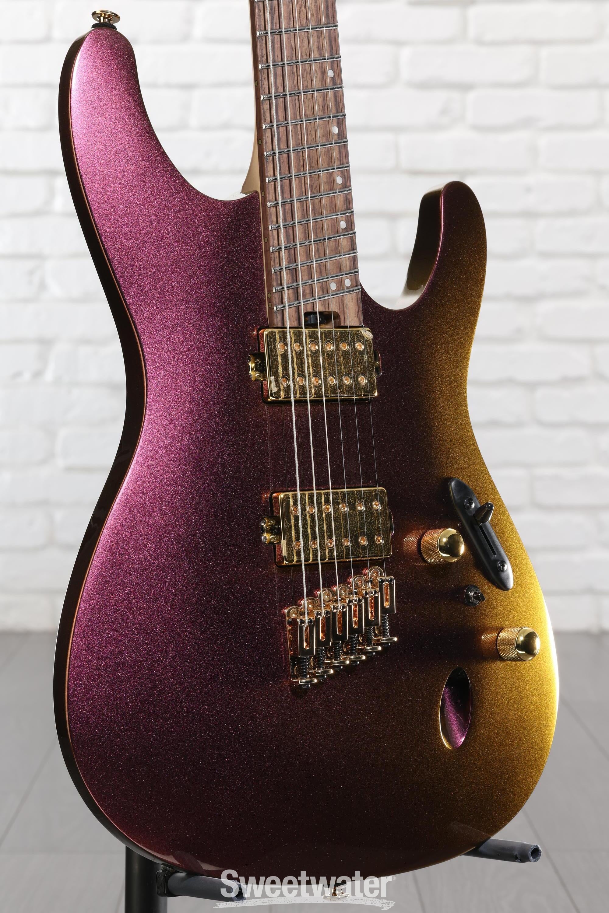 Photo of Ibanez Axe Design Lab SML721 Electric Guitar - Rose Gold Chameleon