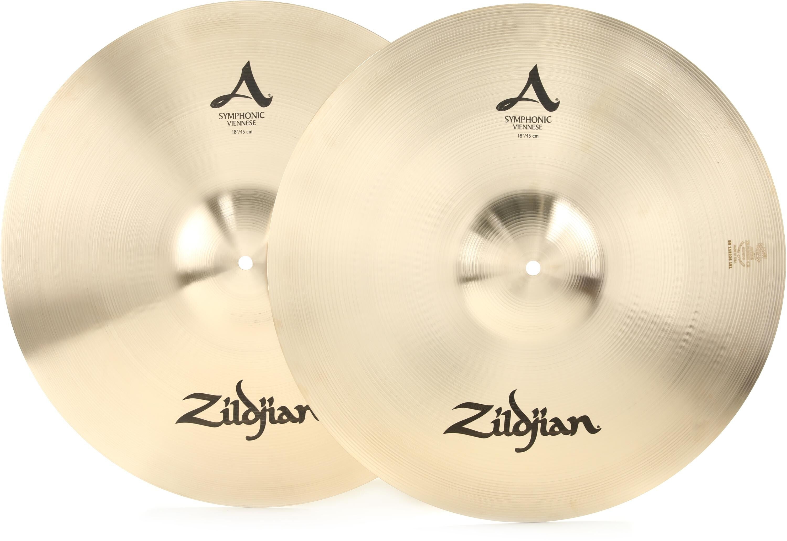 Symphonic Viennese Tone Orchestral Hand Cymbal Pair - 18-inch 