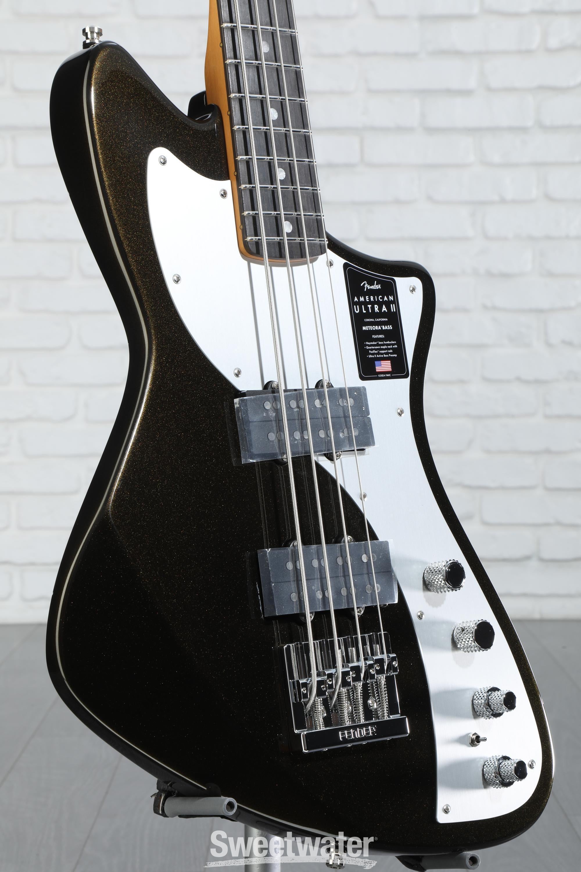 Fender American Ultra II Meteora Bass - Texas Tea, Ebony