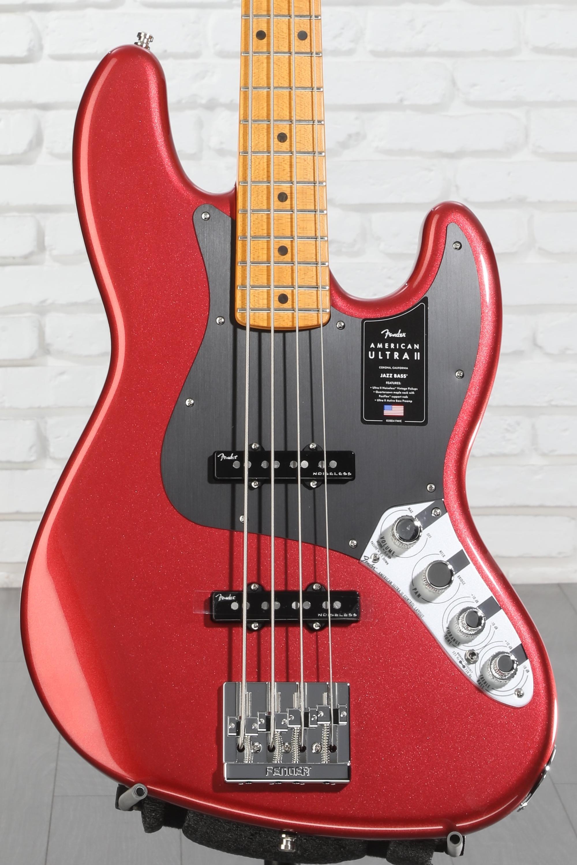 Fender American Ultra II Jazz Bass - Sinister Red, Maple