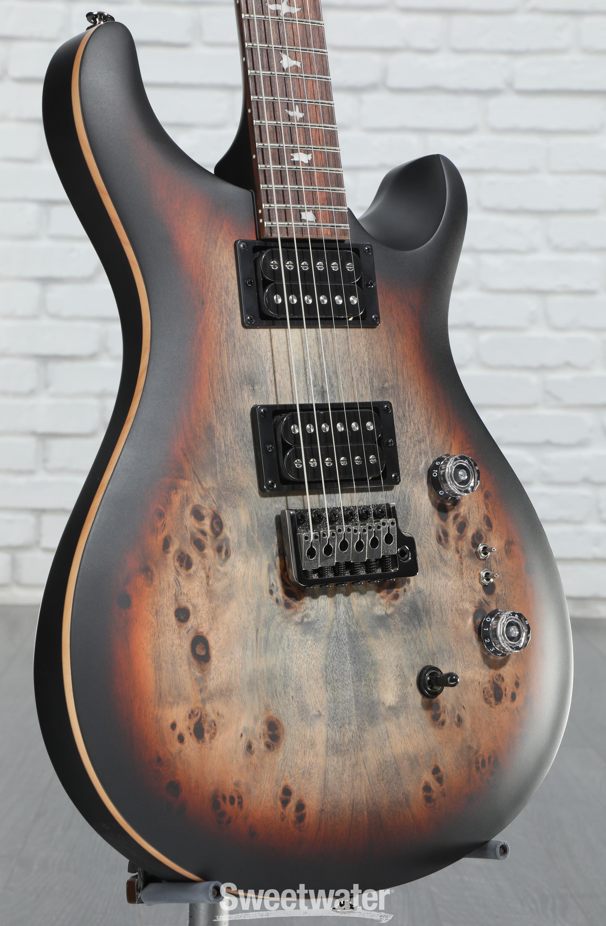 PRS SE Custom 24-08 Exotic Electric Guitar - Charcoal Cherry